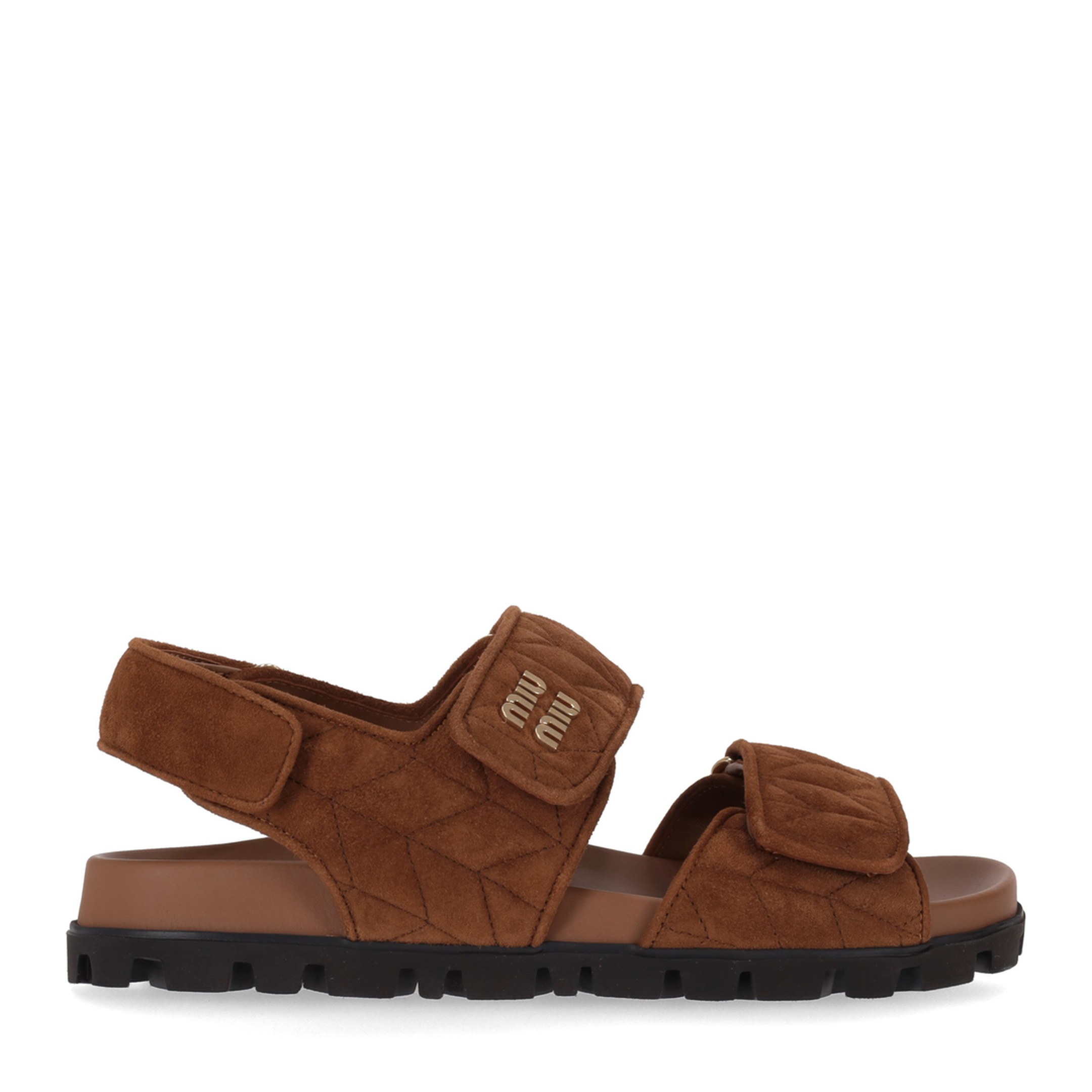 MAYFEYR - Miu Miu - Suede Quilted Sandals - 5X135EF010M2VF0316