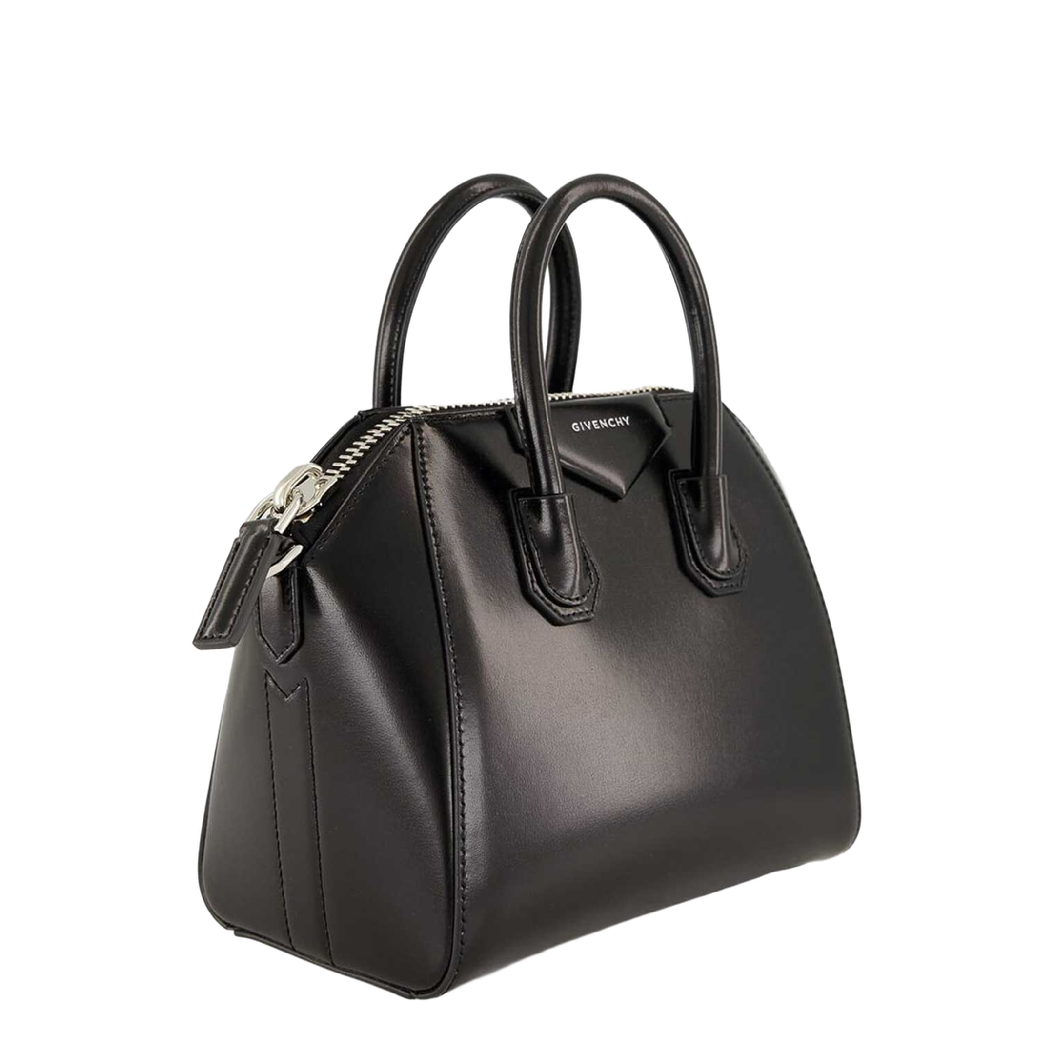Antigona Mini Leather Shoulder Bag in Black
