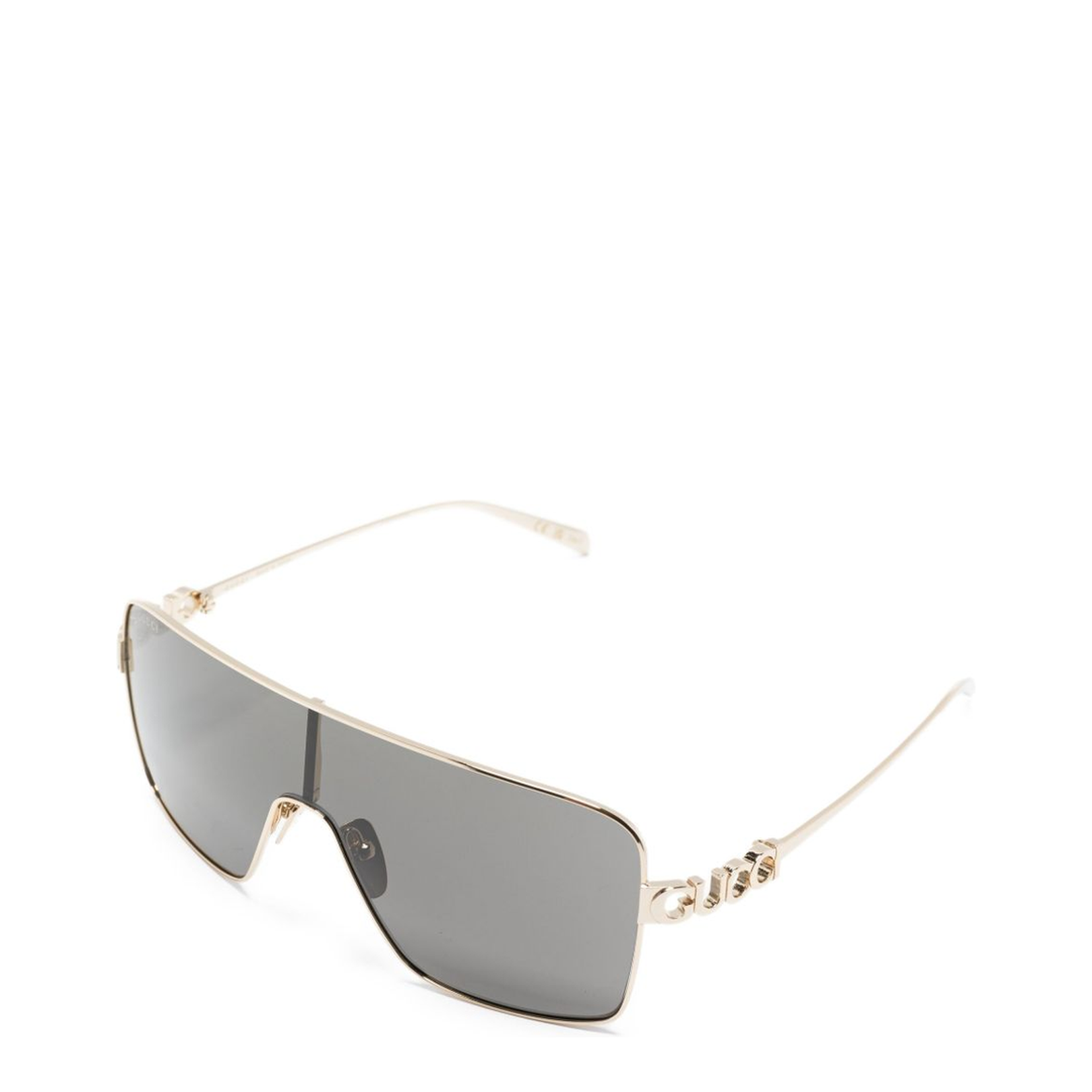Rectangular Frame Sunglasses in Light Gold