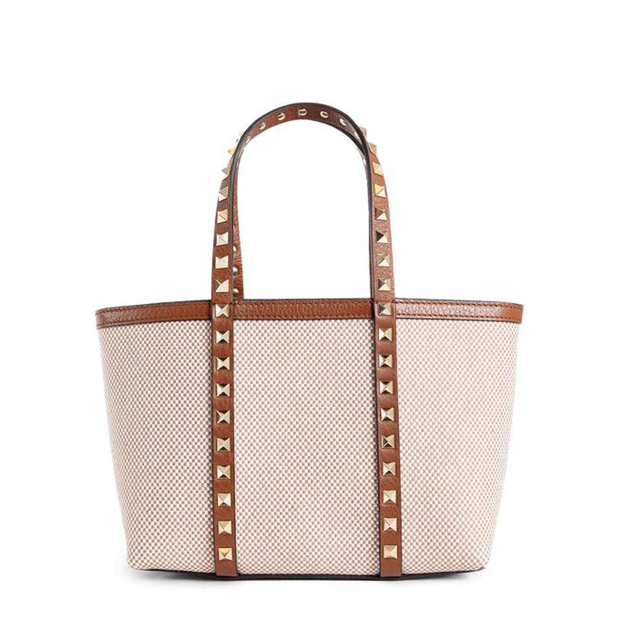 Two-tone Canvas Medium Rockstud Handbag