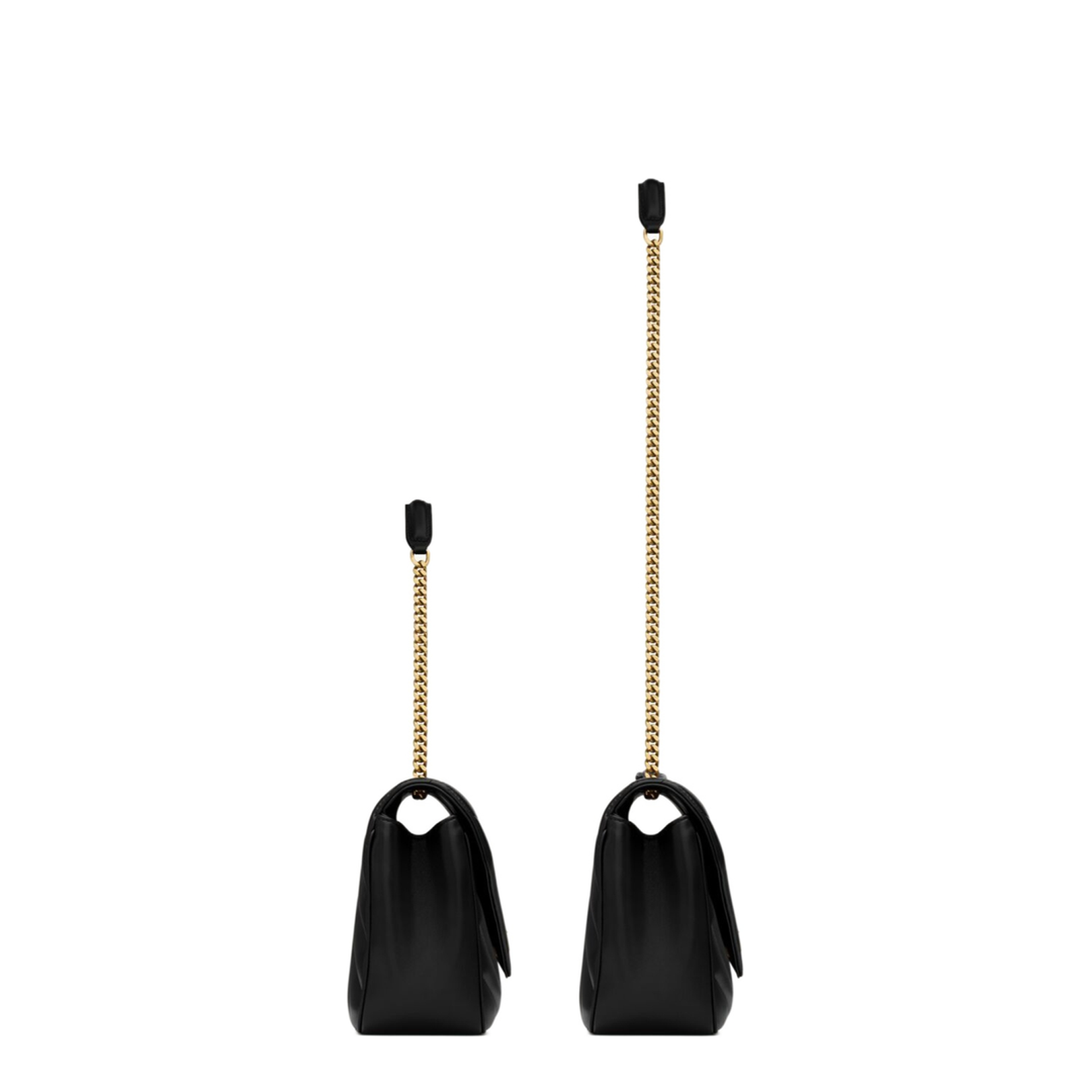Loulou Medium Leather Shoulder Bags - Black
