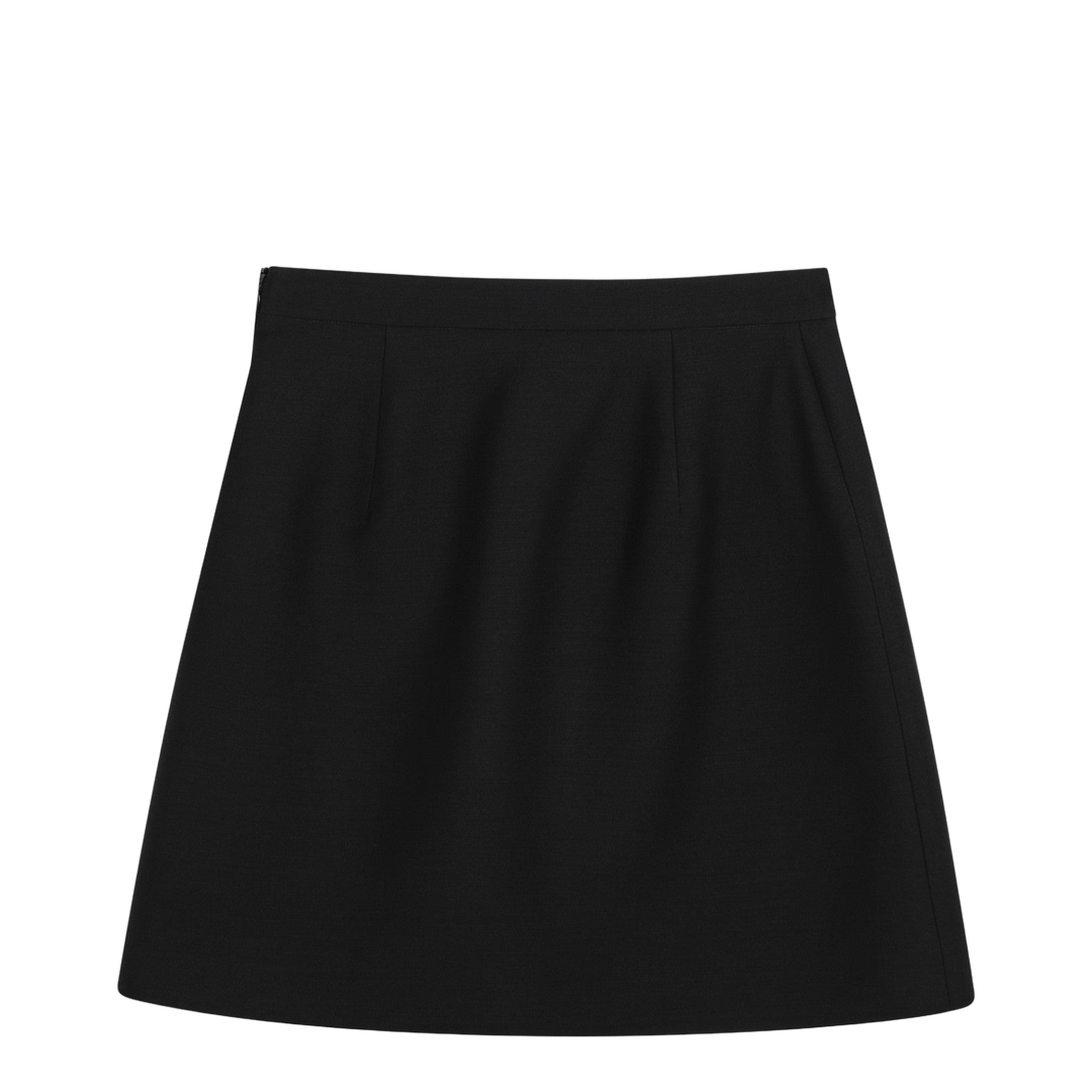 Black Crepe Couture Mini Skirt