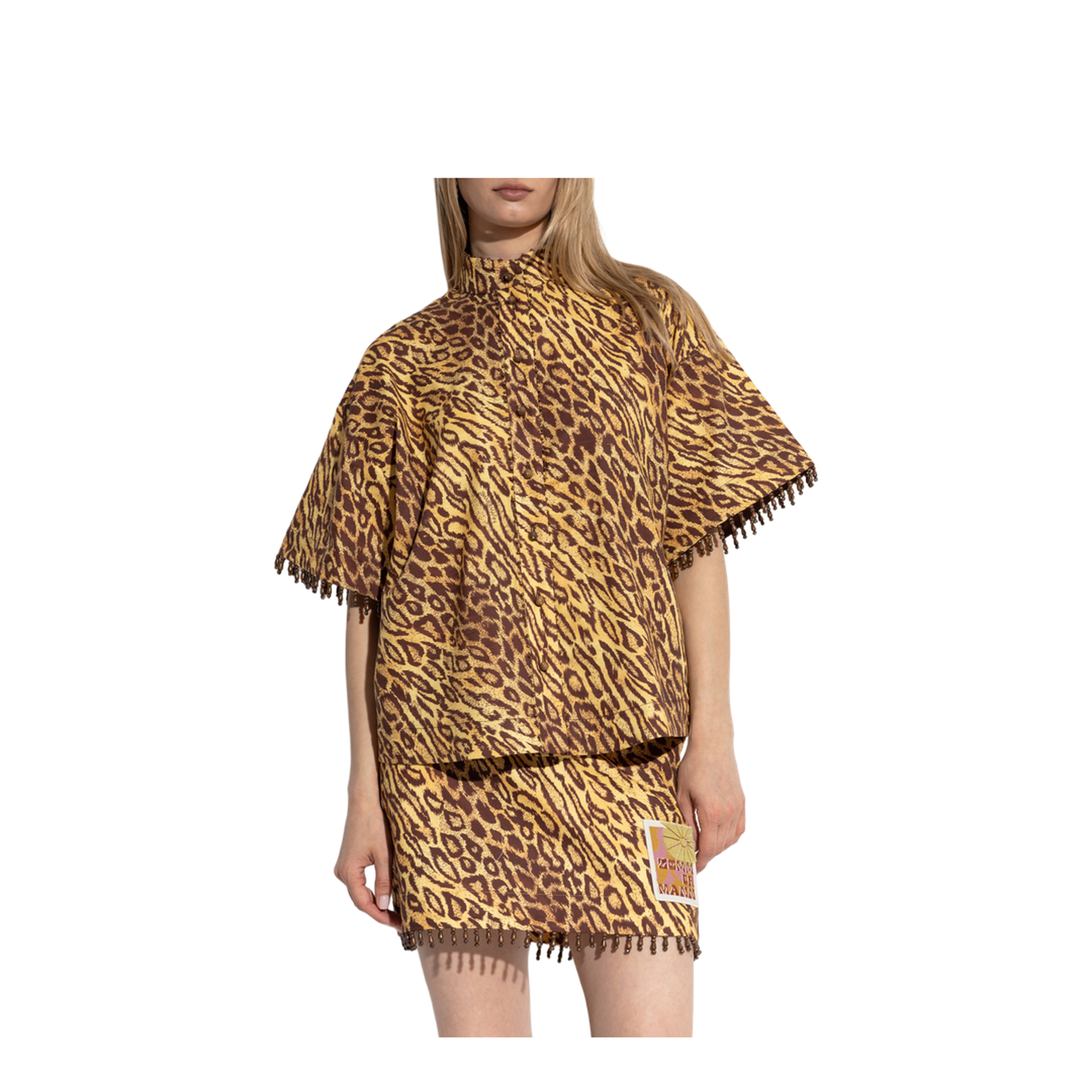 Shirt with decorative beads