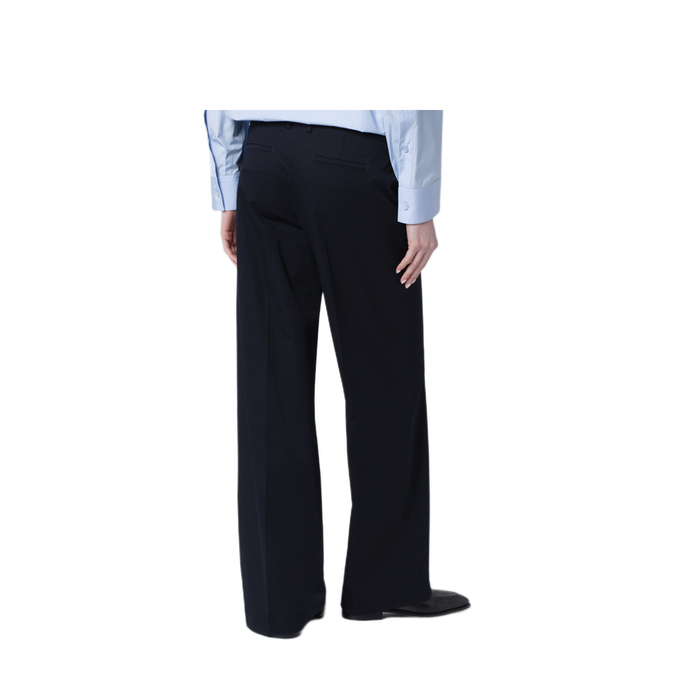 MAYFEYR - PT Torino - Francoise Blue Cotton Blend Trousers - CDVSFSZ00STDVD100360