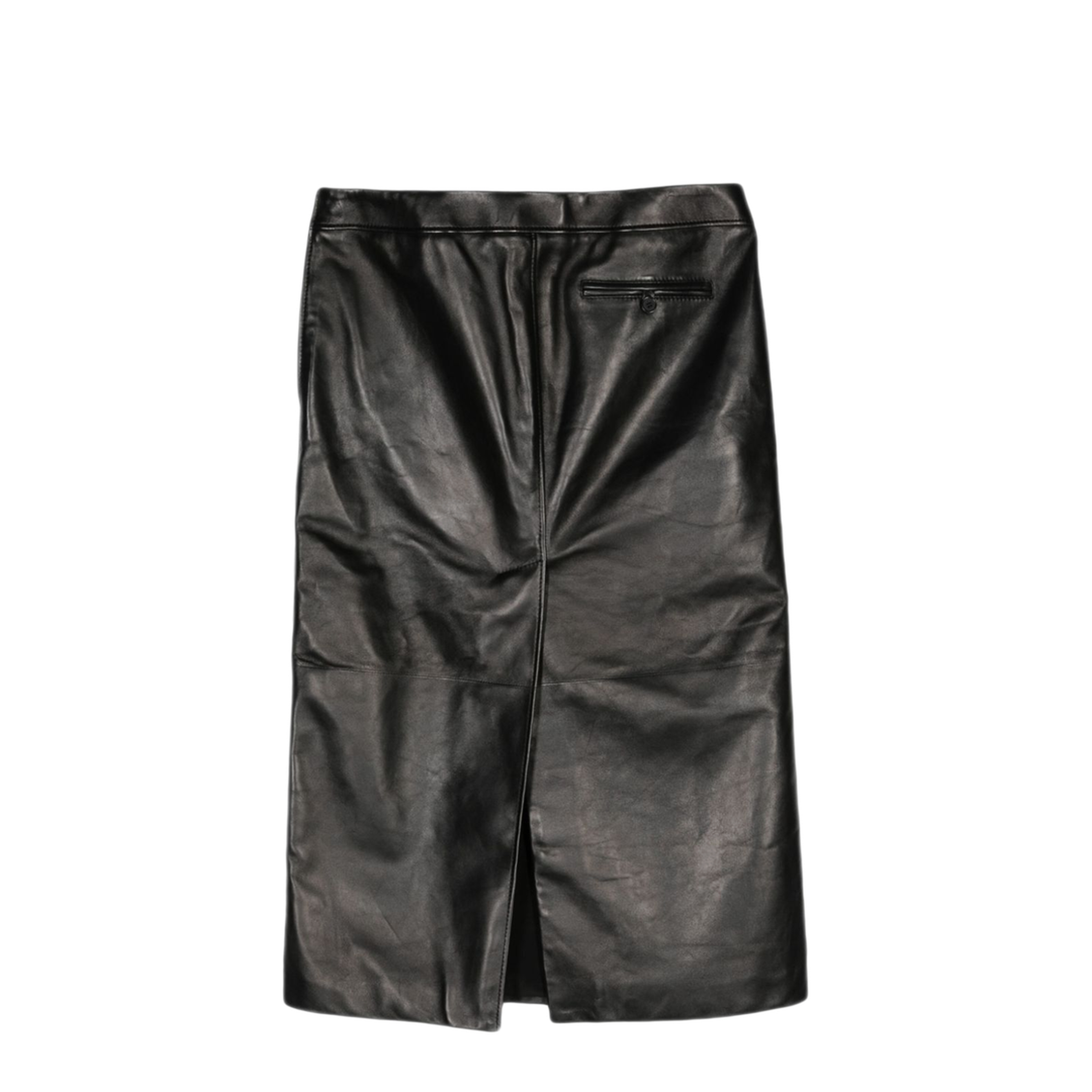 MAYFEYR - Alexander Mcqueen - Low Waist Leather Skirt - 799509Q5ALW1000