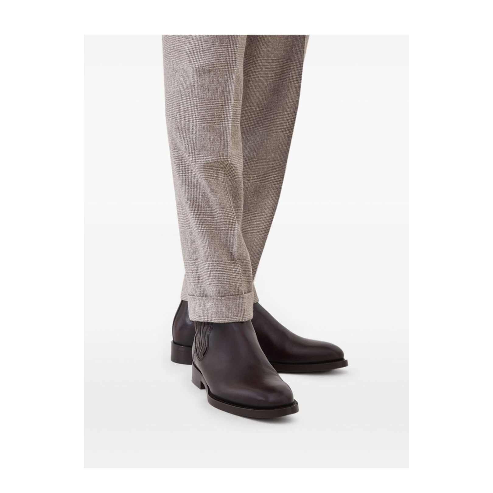 Calfskin Chelsea Boots in Dark Mahogany