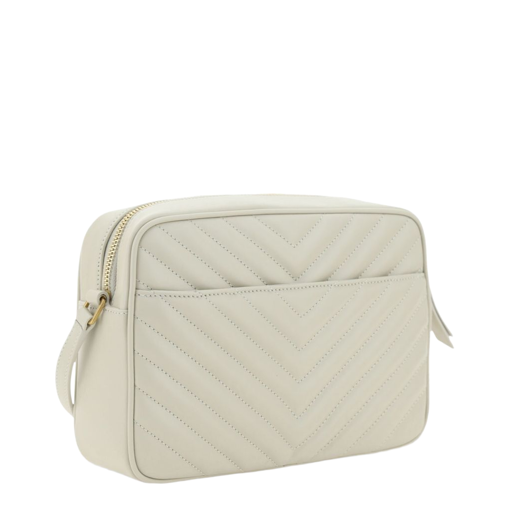 Lou Leather Camera Bags - Cream