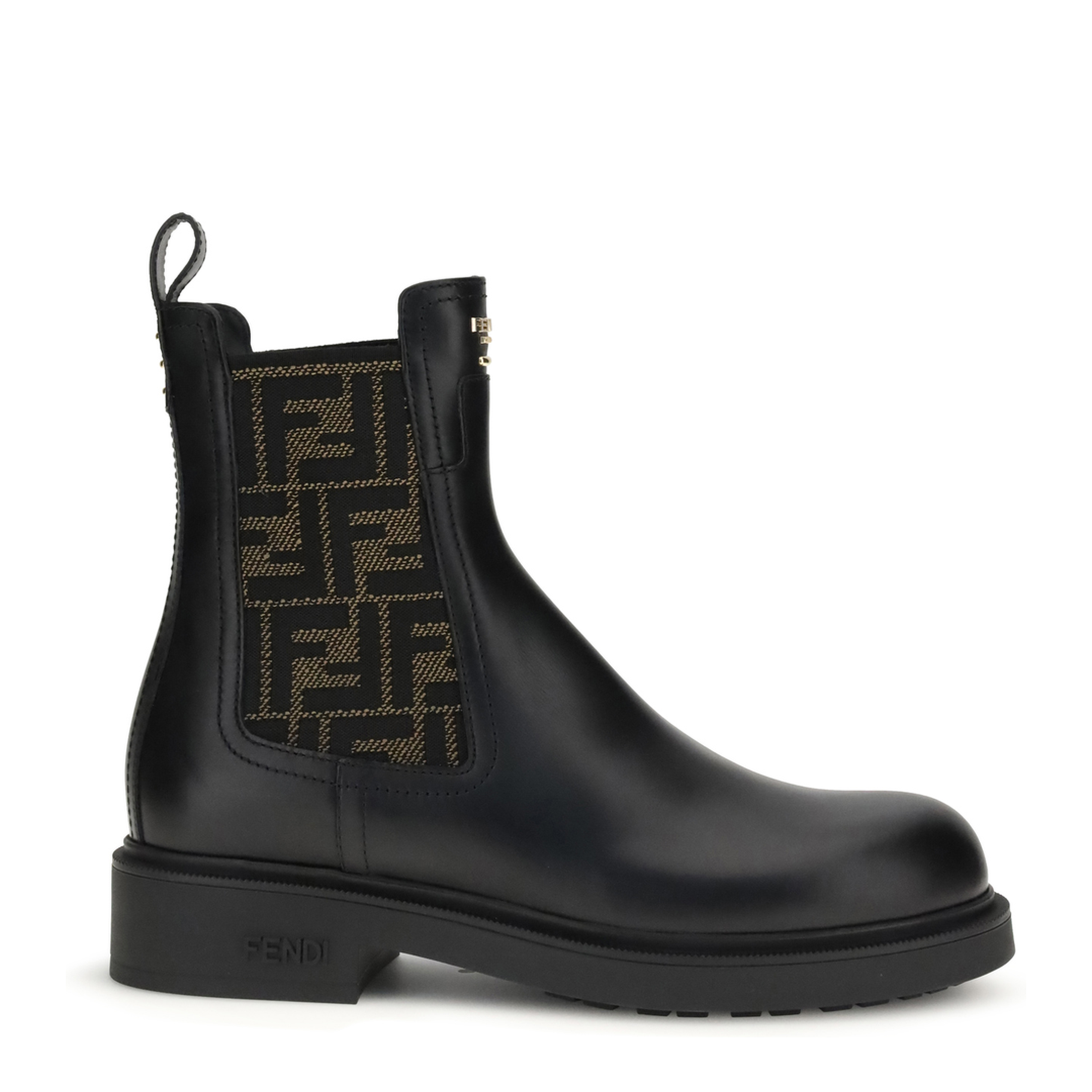 MAYFEYR - Fendi - Ff Leather And Fabric Ankle Boots - 8T8576A379