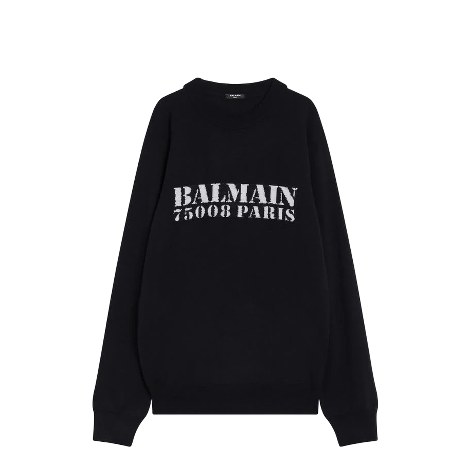 Stamp Merino Wool Sweater Navy – MAYFEYR