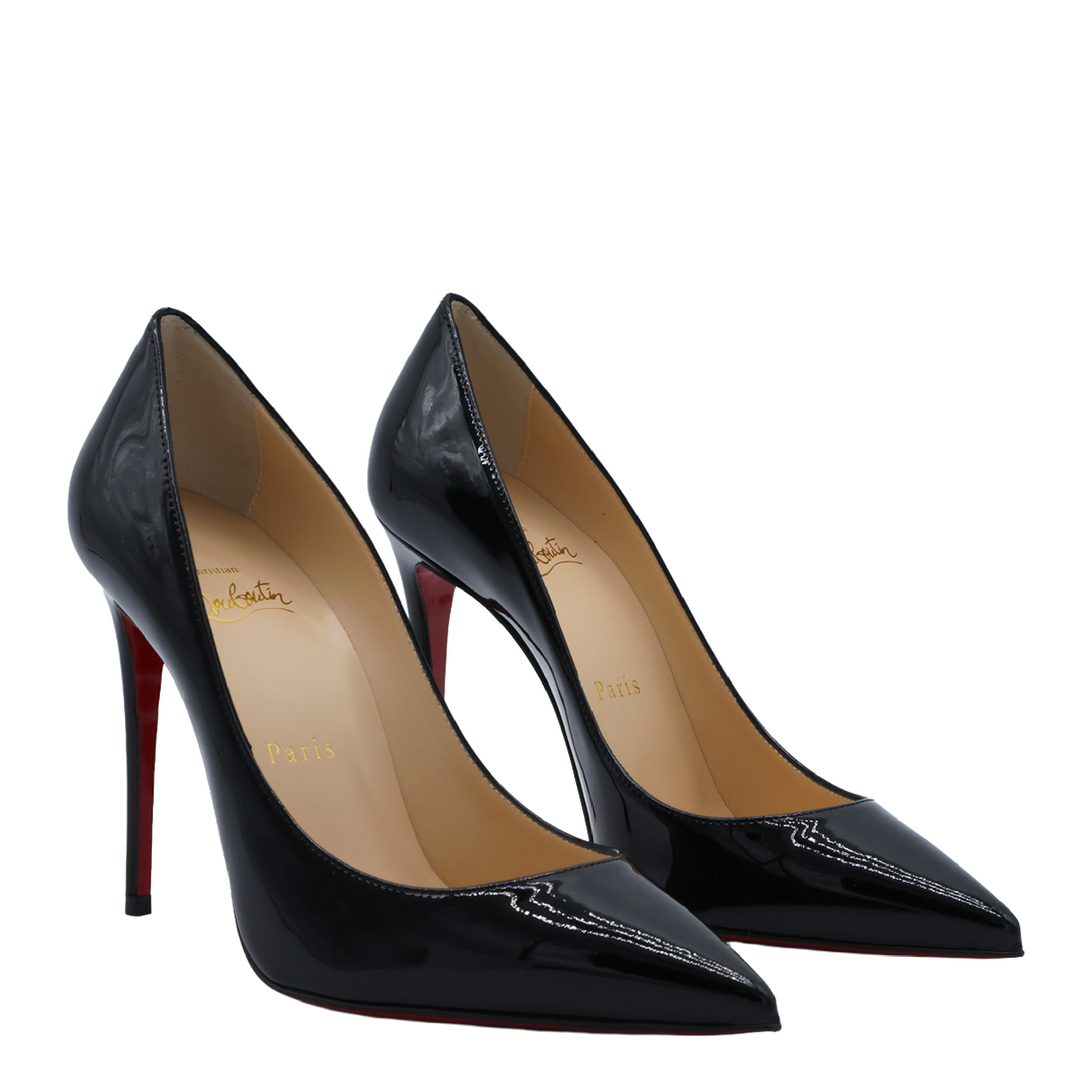 Black Patent-Leather Stiletto Pumps