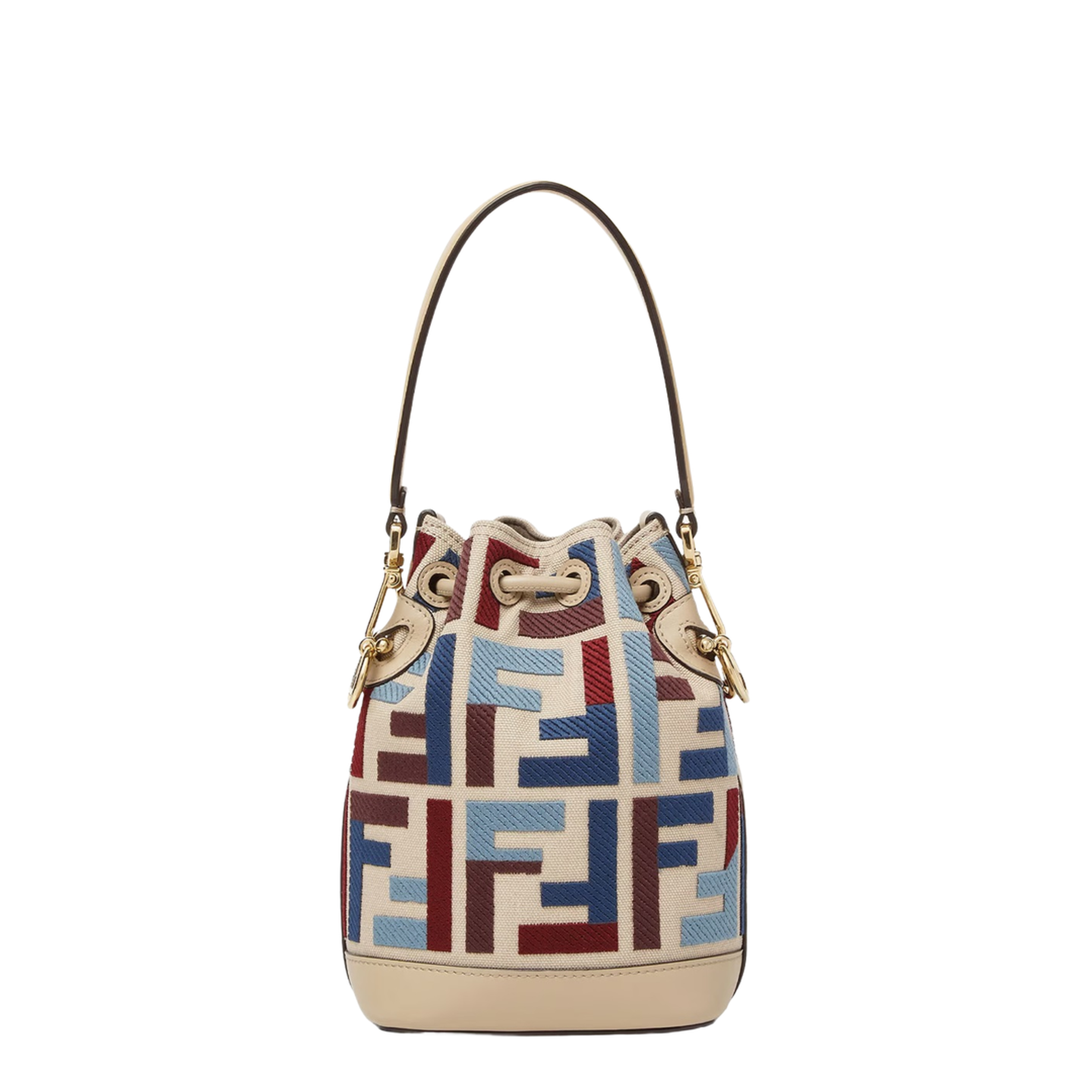 Mon Tresor Mini Canvas Bucket Bag - Multicolour