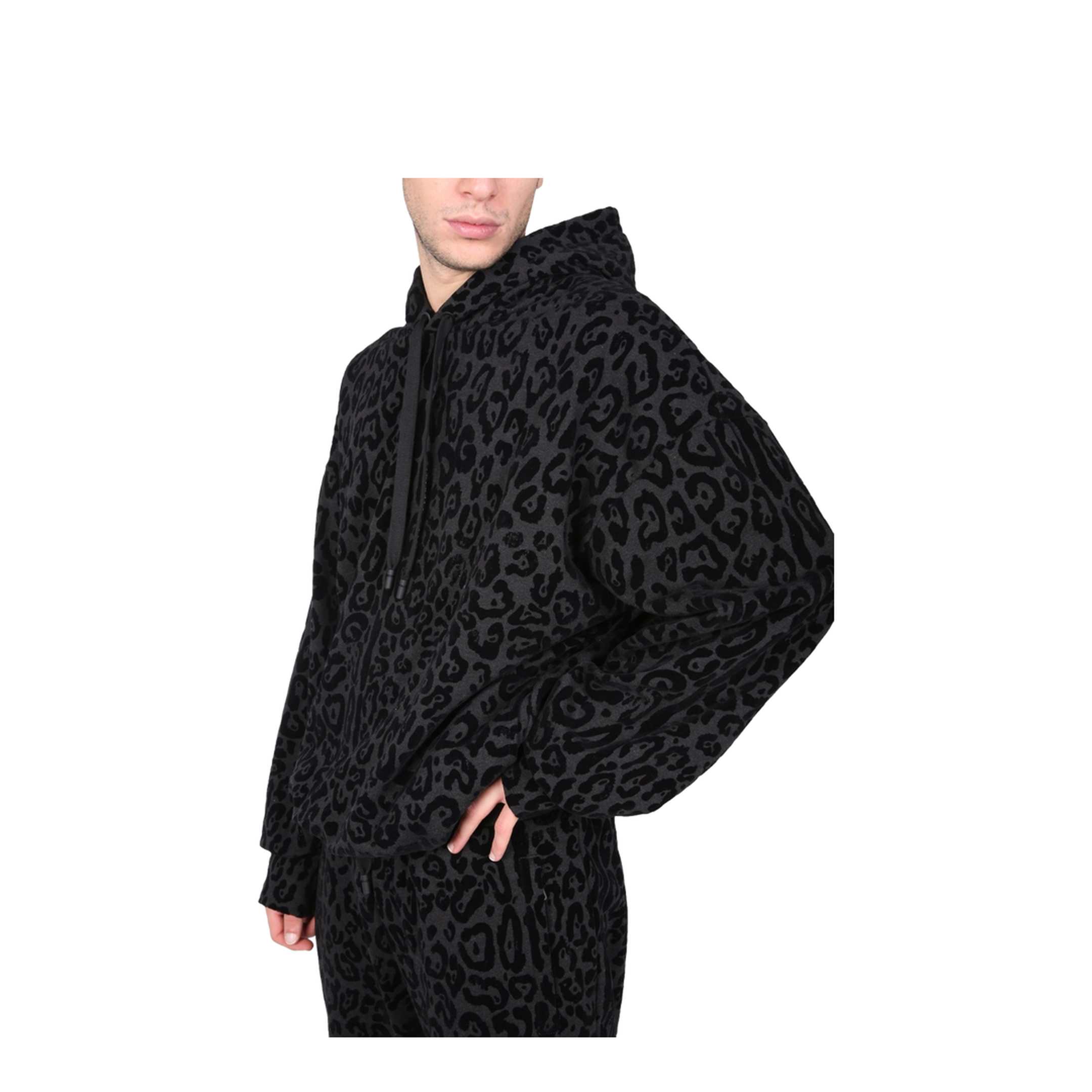 MAYFEYR - Dolce & Gabbana - Sweatshirt With Leopard Print - G9VZ0TG7YTHS9000