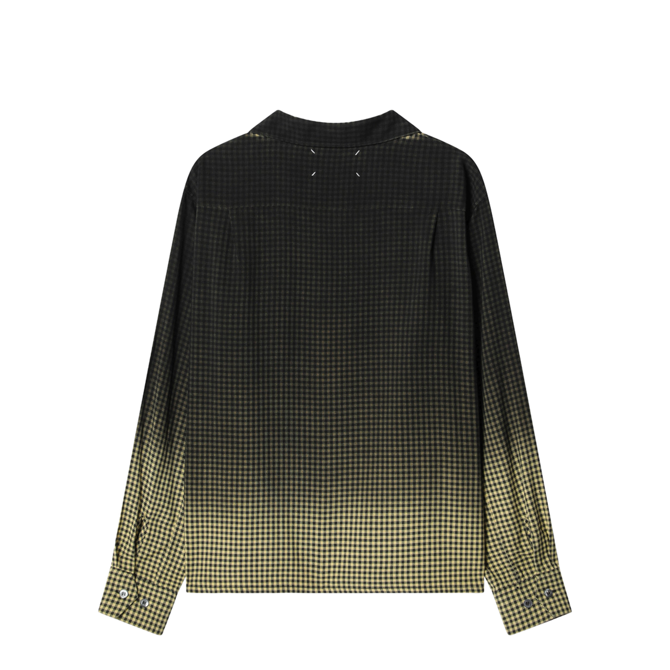 MAYFEYR - Maison Margiela - Gradient Check Viscose Shirt In Yellow And Black - S50DT0069M35691001F