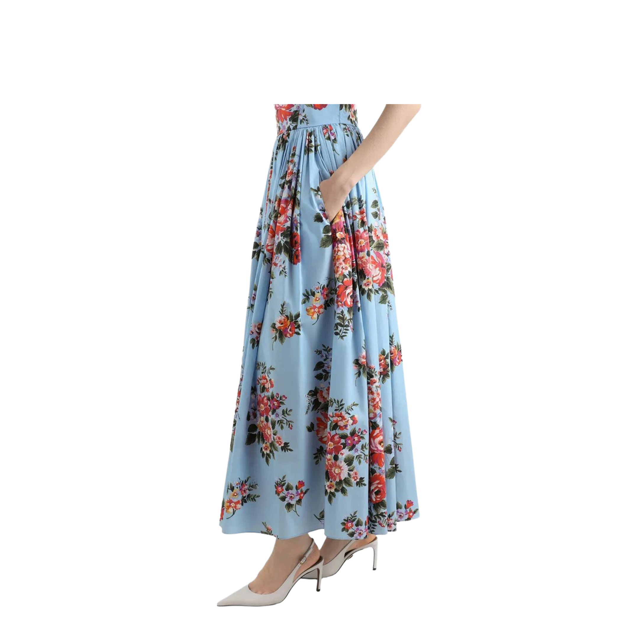 MAYFEYR - Dolce & Gabbana - Flower Bouquet-Print Cotton Long Dress - F6TTHTHS5UU