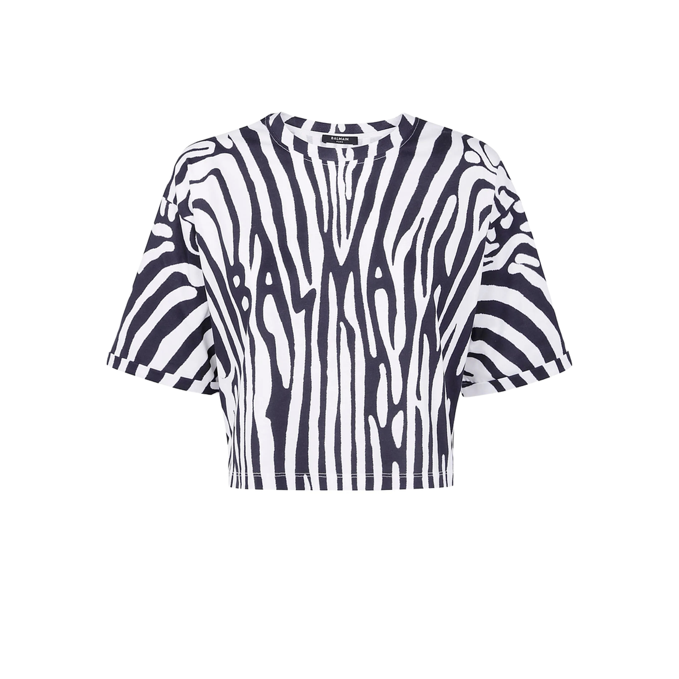 Zebra Print Crop T-Shirt