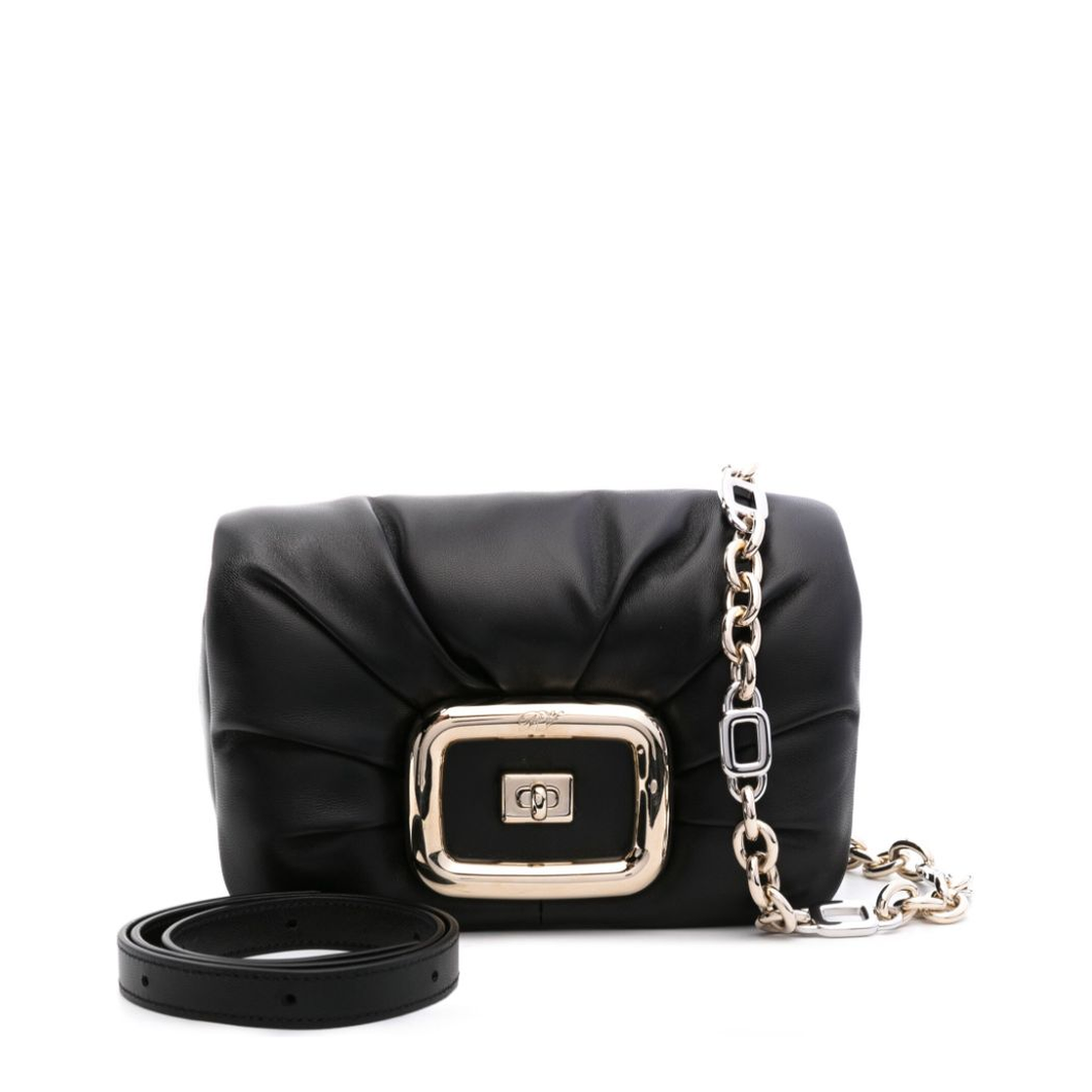 Viv' Choc Mini Bag in leather