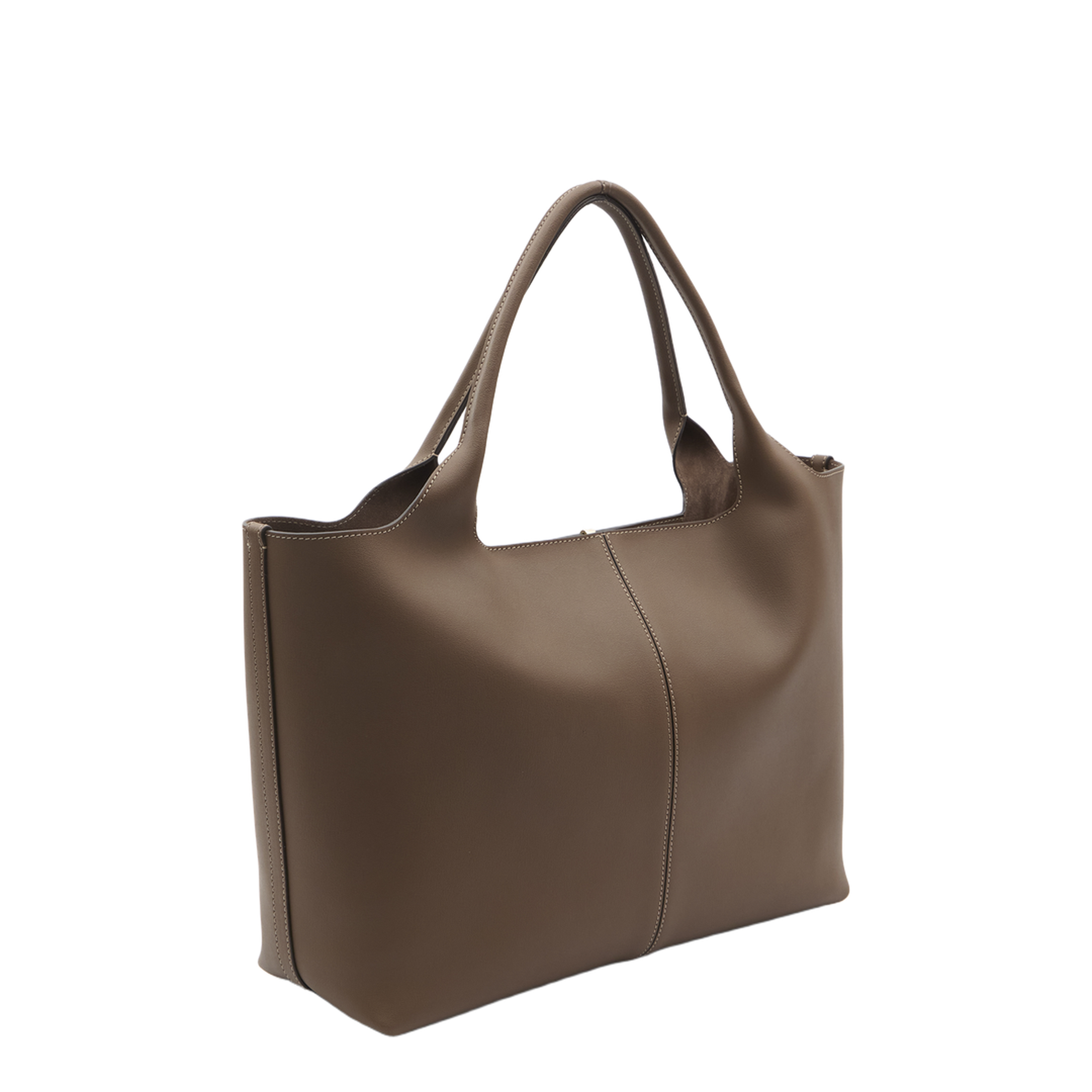 Shopping Bag in Leather Medium-Small