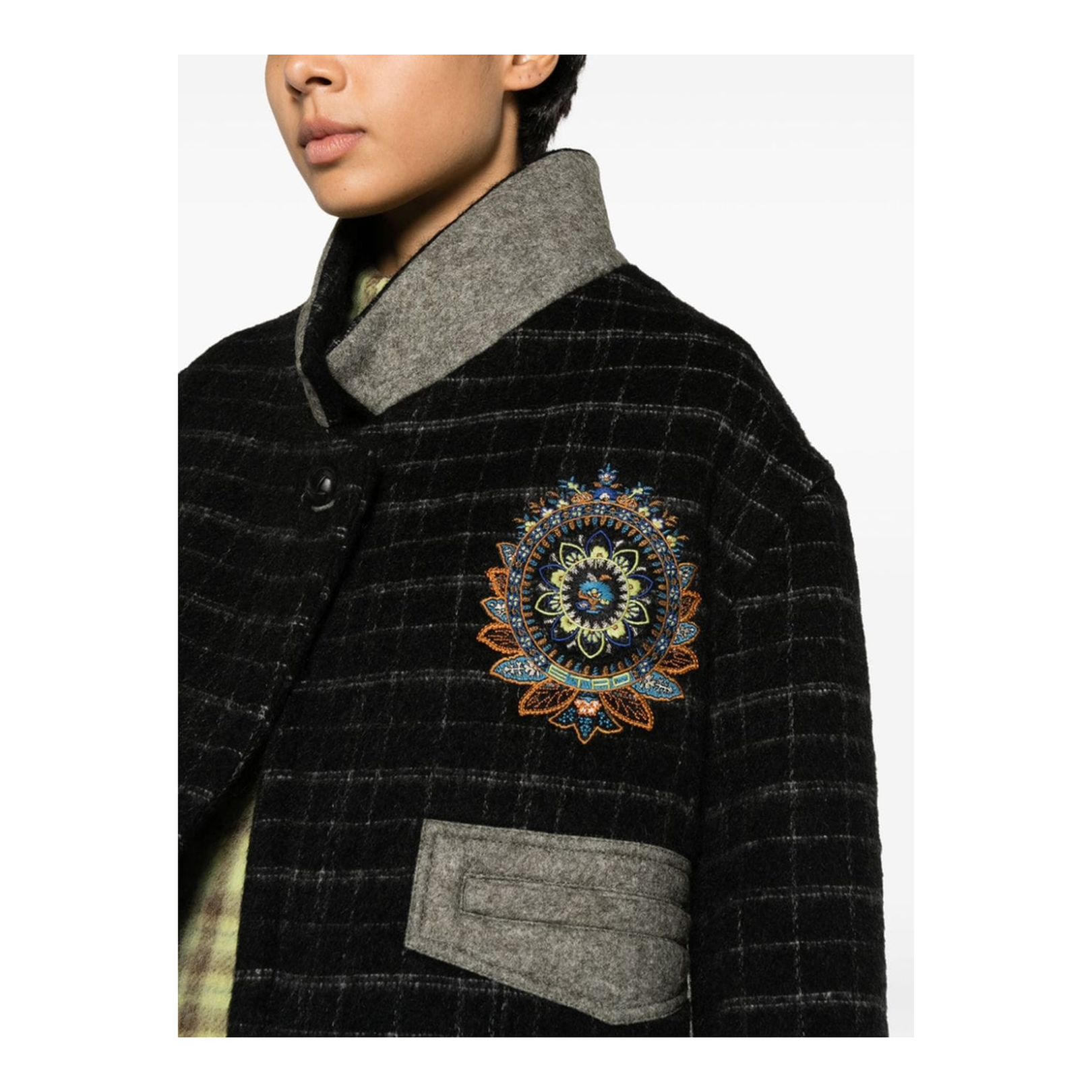 Wool Blend Cropped Jacket