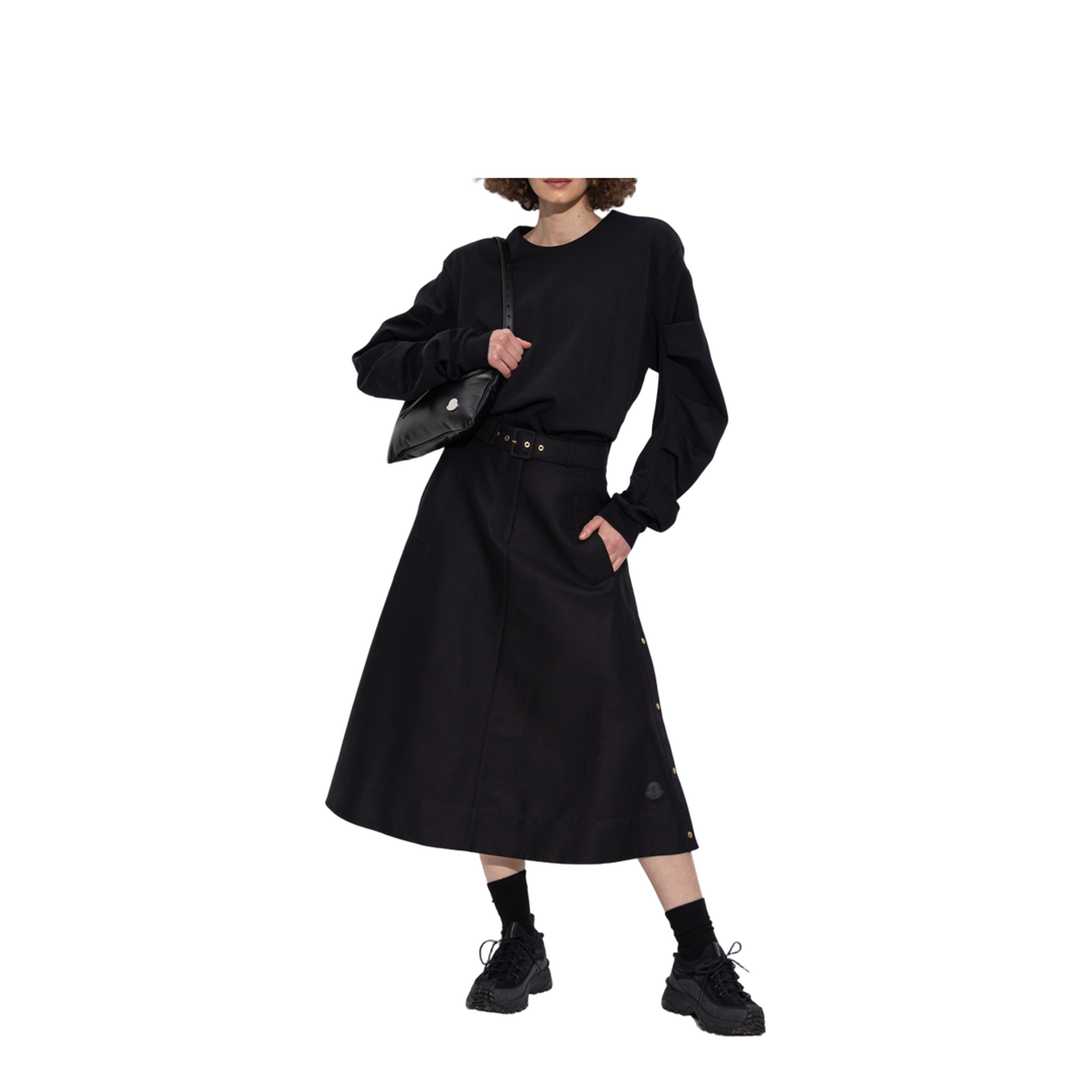 Skirt with Waistband Black