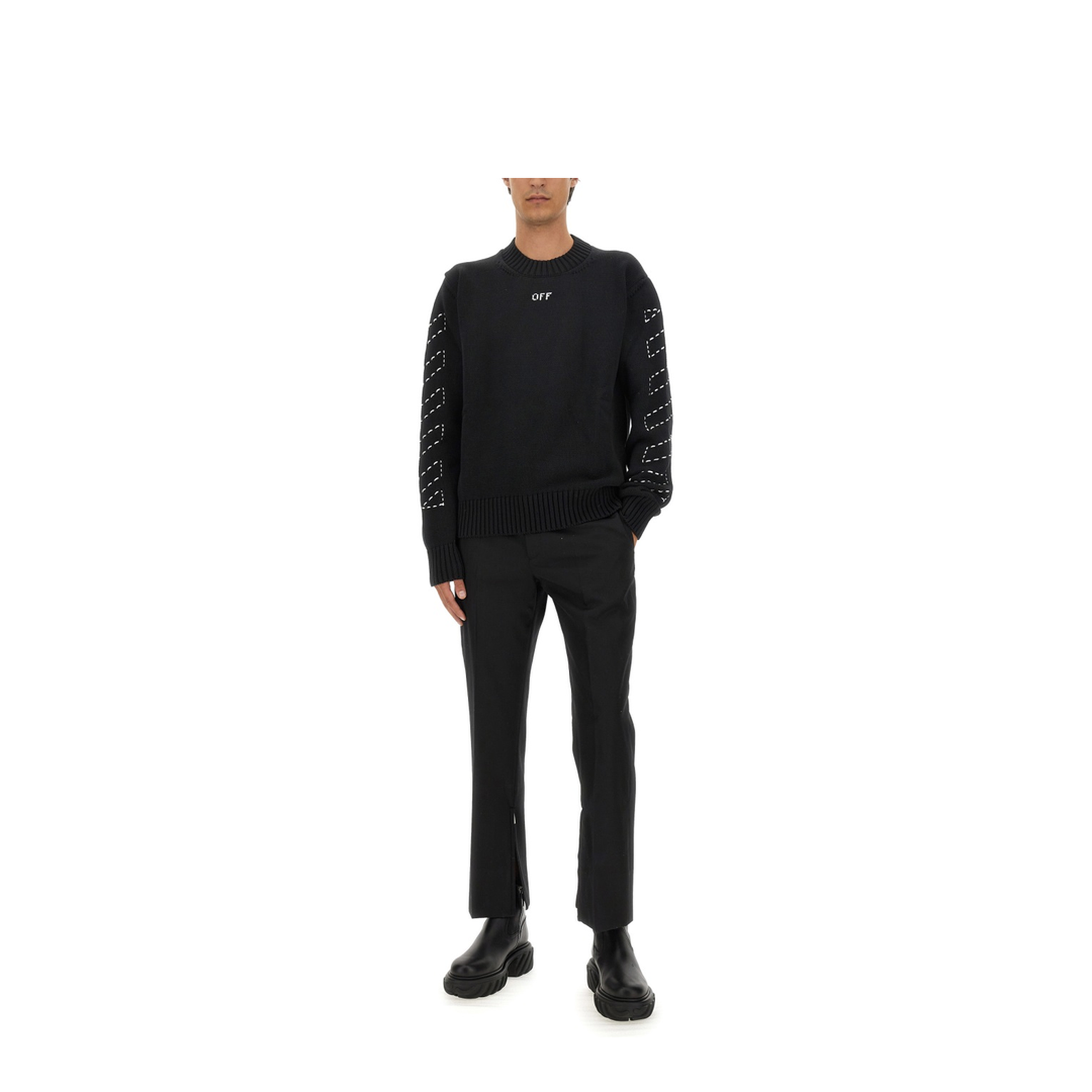 MAYFEYR - Off-White - Wool Pants - OMCA248F23FAB0031010