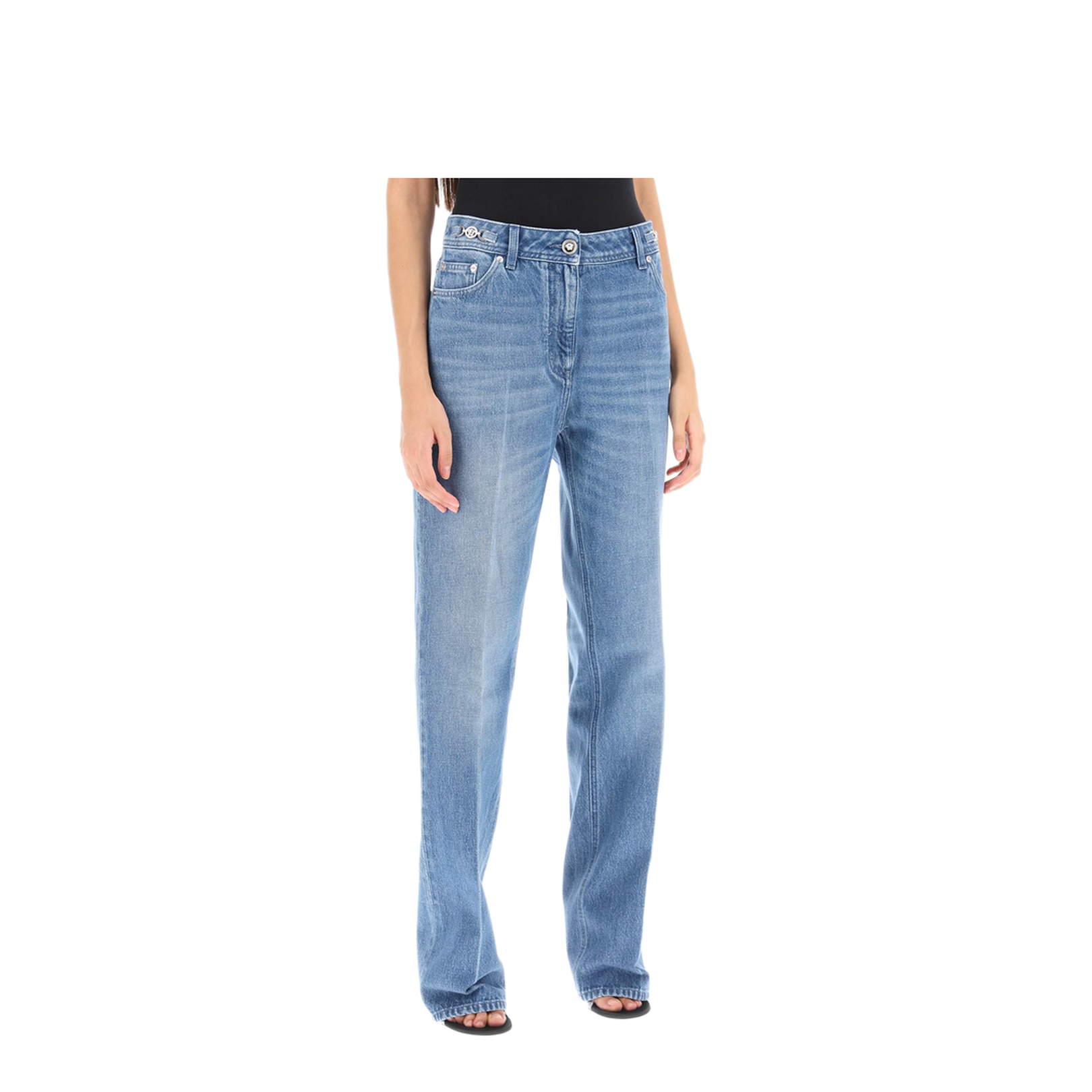 Denim Straight Leg Jeans