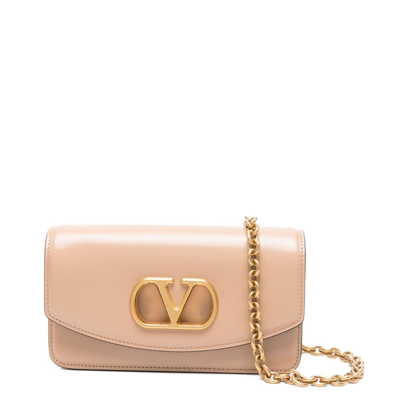 VLogo Signature Small Leather Clutch
