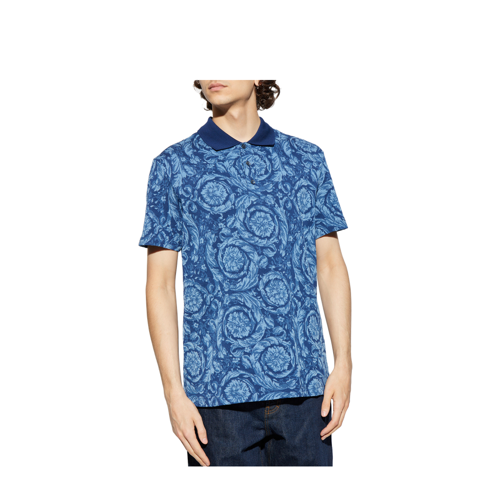 Polo Shirt with Barocco Pattern