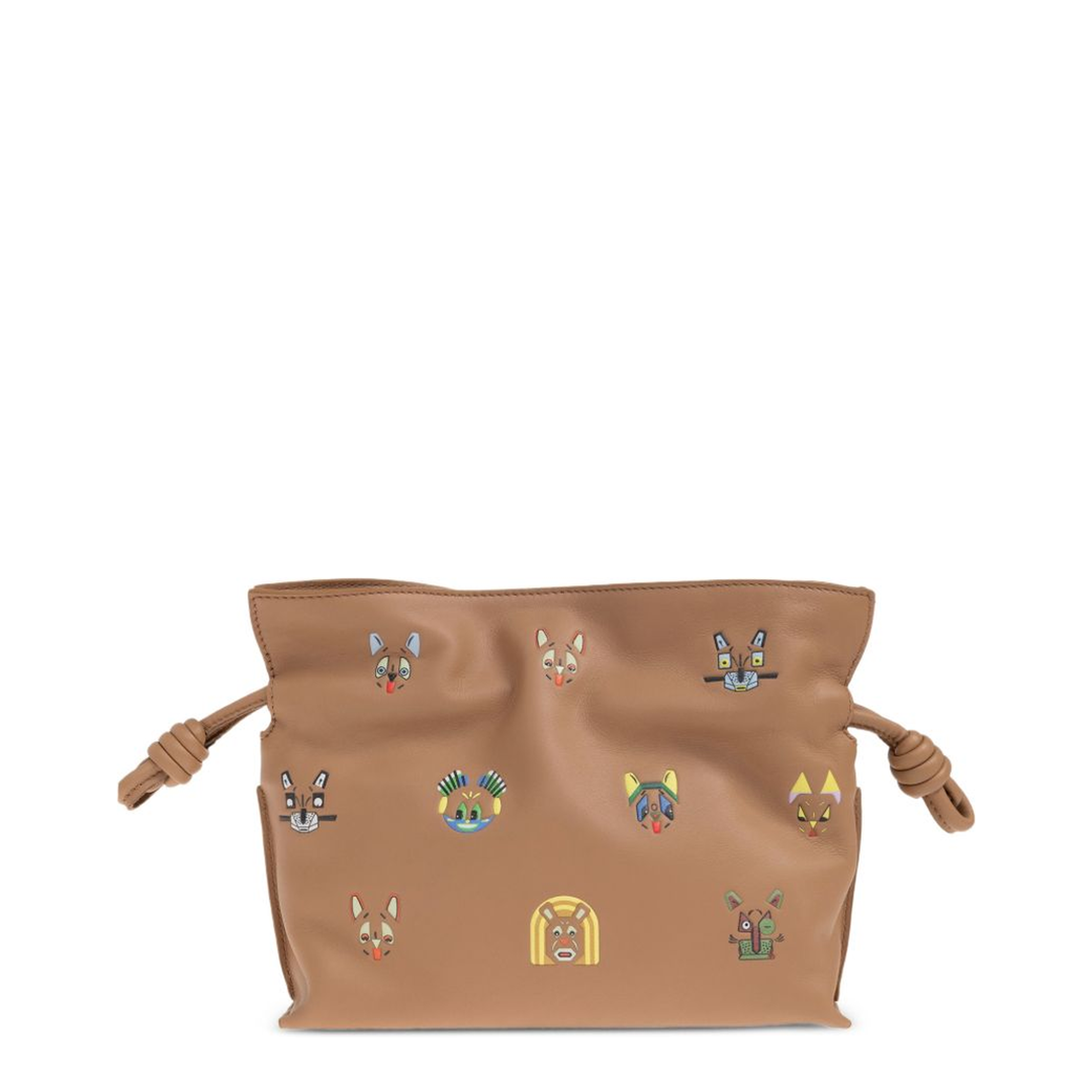 Flamenco Mini Calfskin Clutch - Mocha