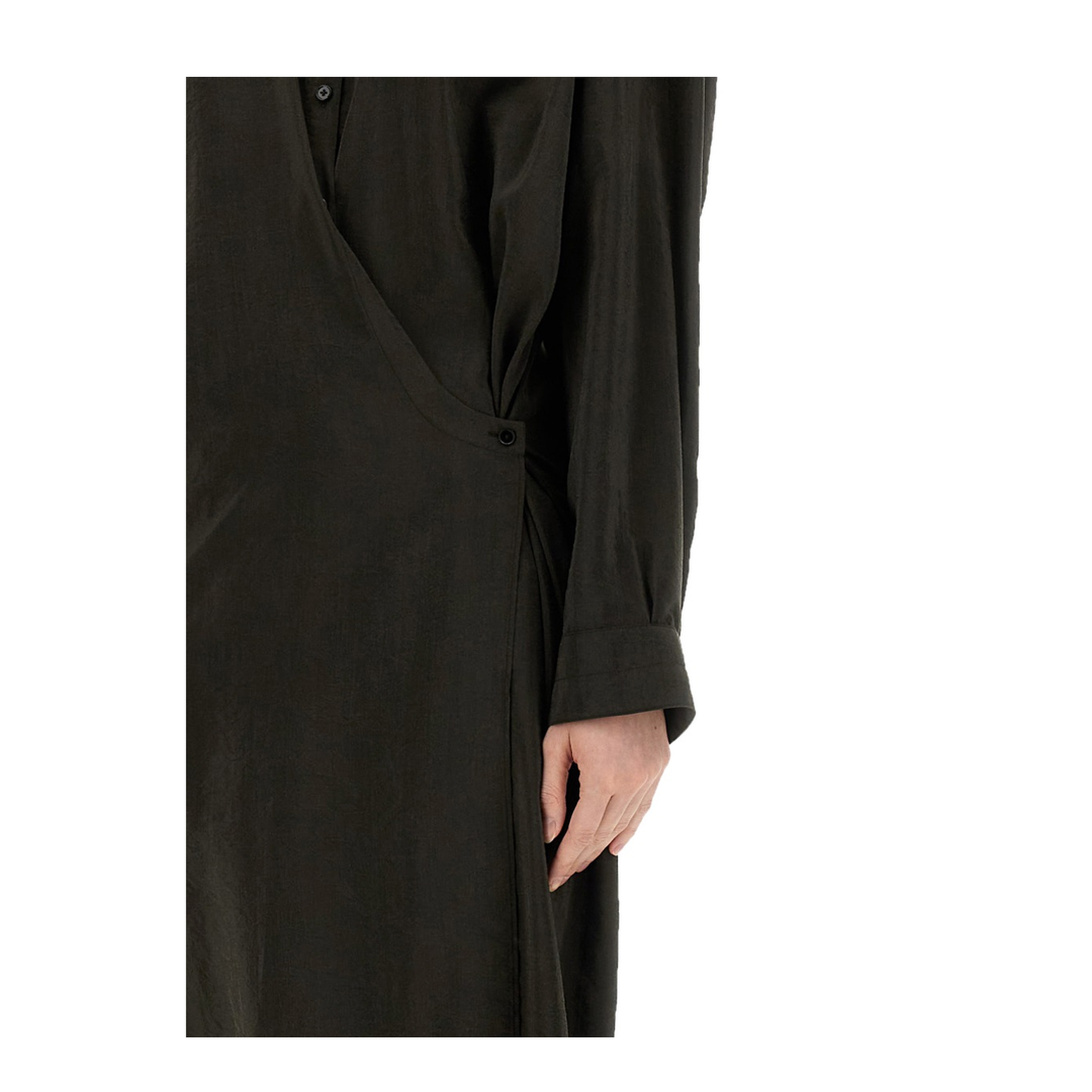 Straight Collar Twisted Dress