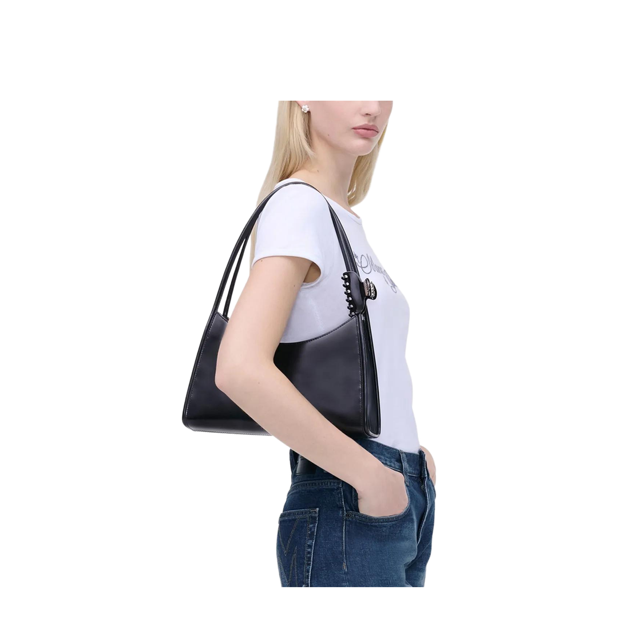 Claw Clip Bag in Brushed Leather