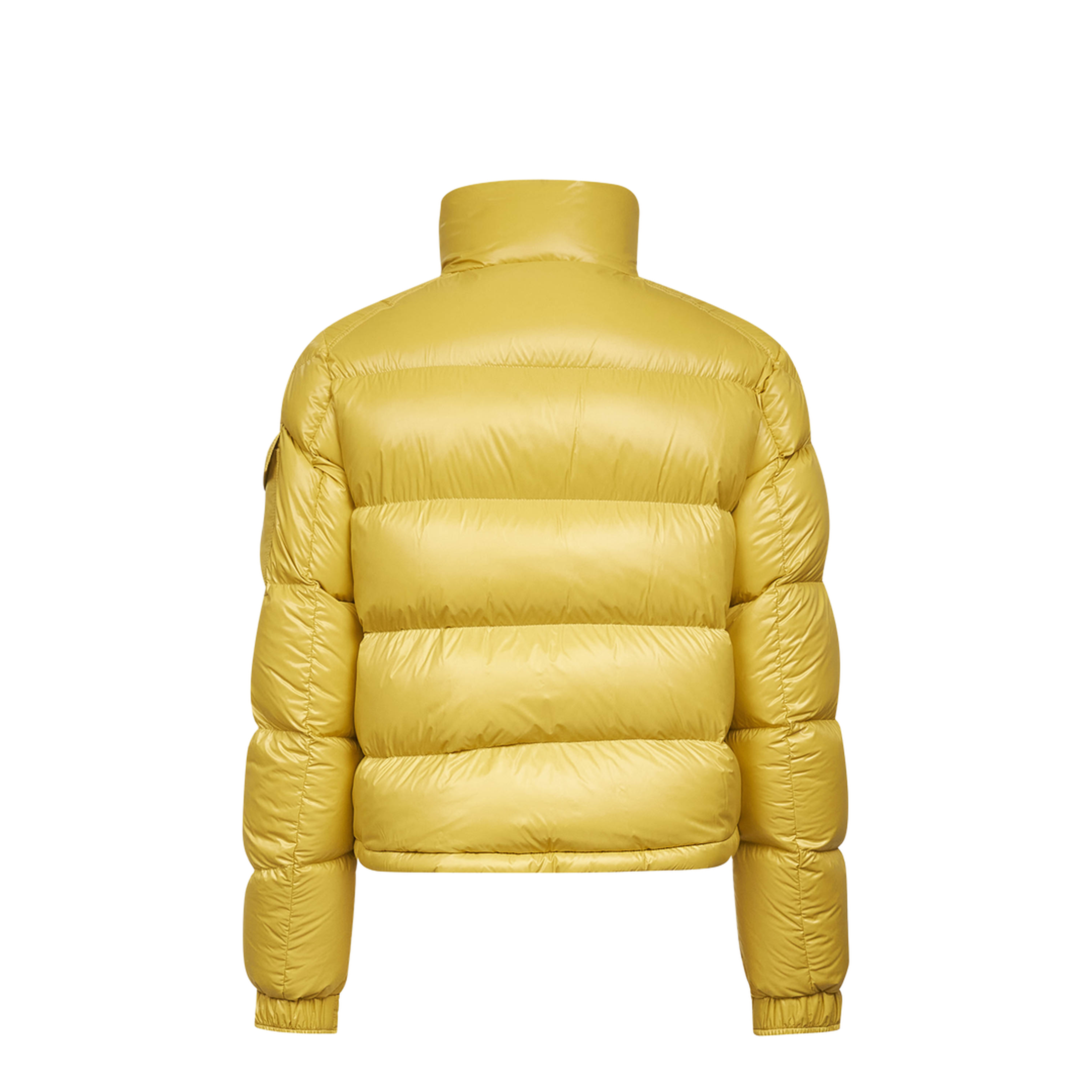 Yellow Levitha Hooded Short Down Jacket