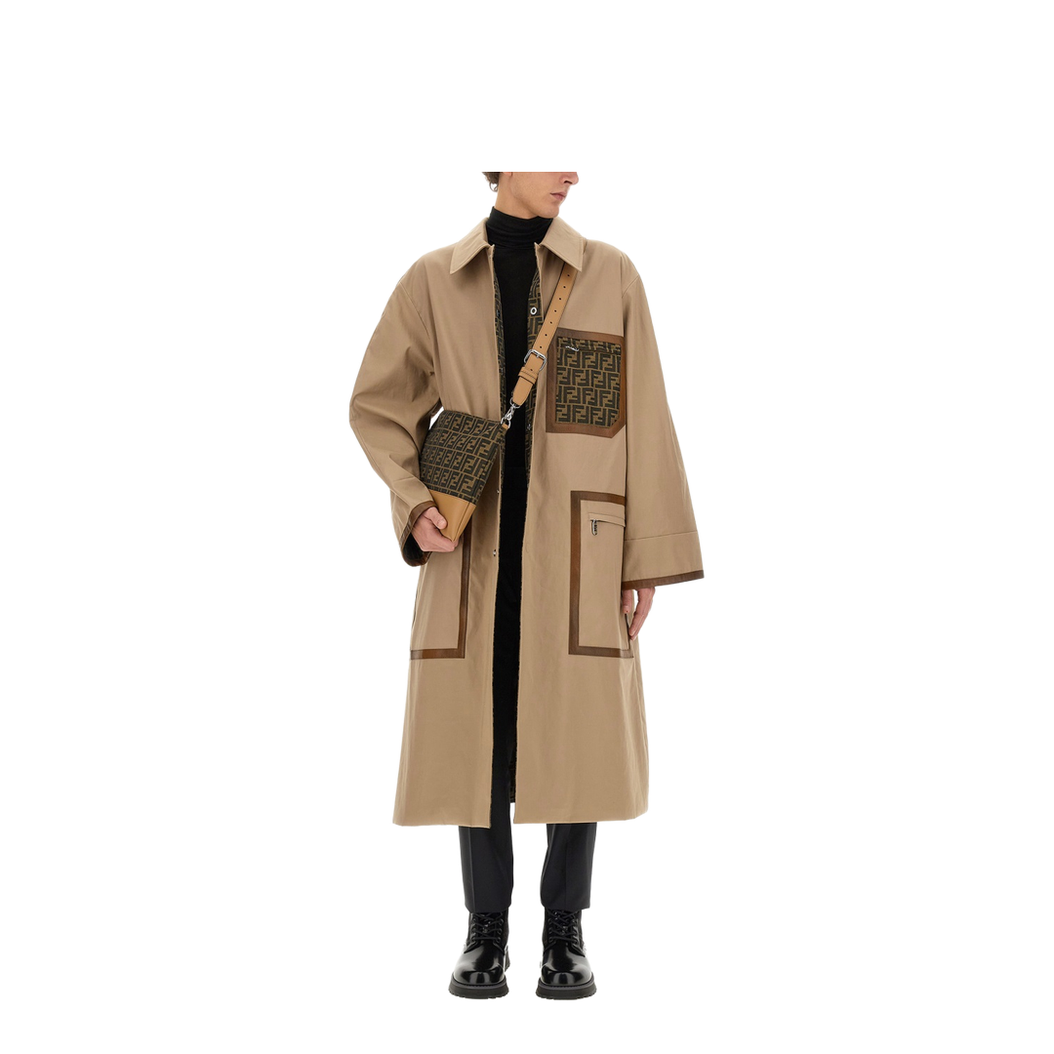 Fabric Trench Coat