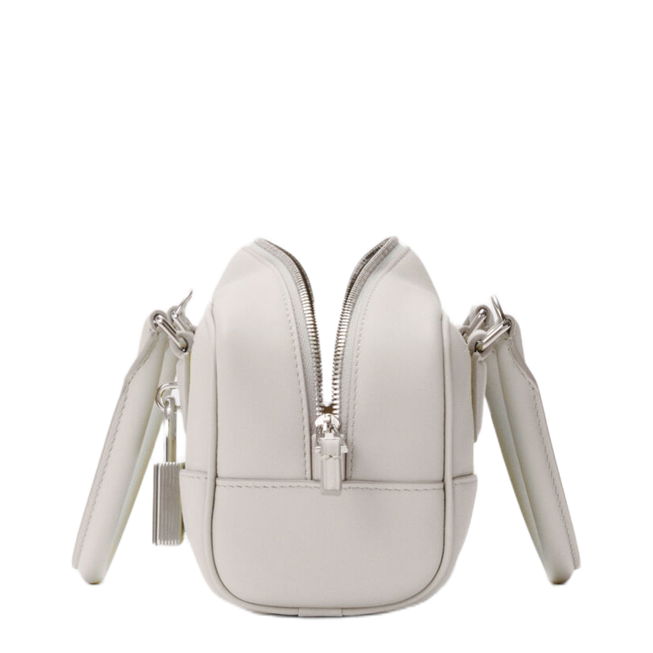 Amazona 23 Cropped Leather Shoulder Bag - Pale Grey/Light Citrine