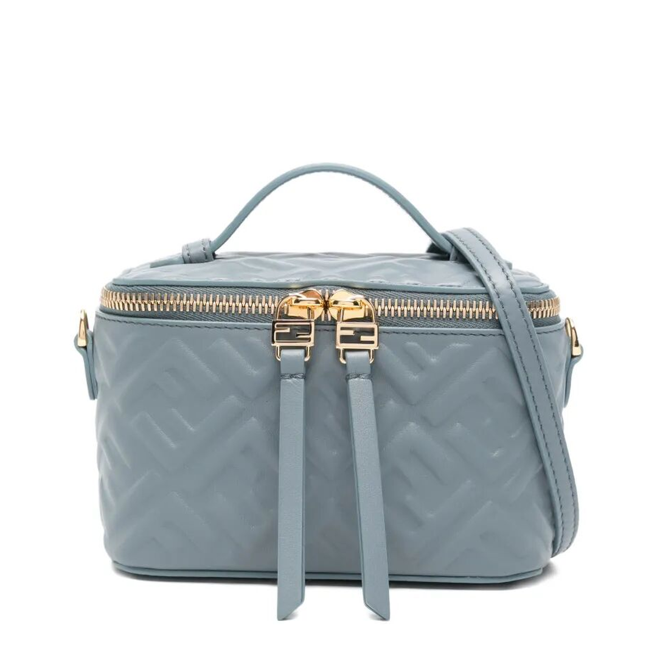Vanity Crossbody Bag Leather Light Blue