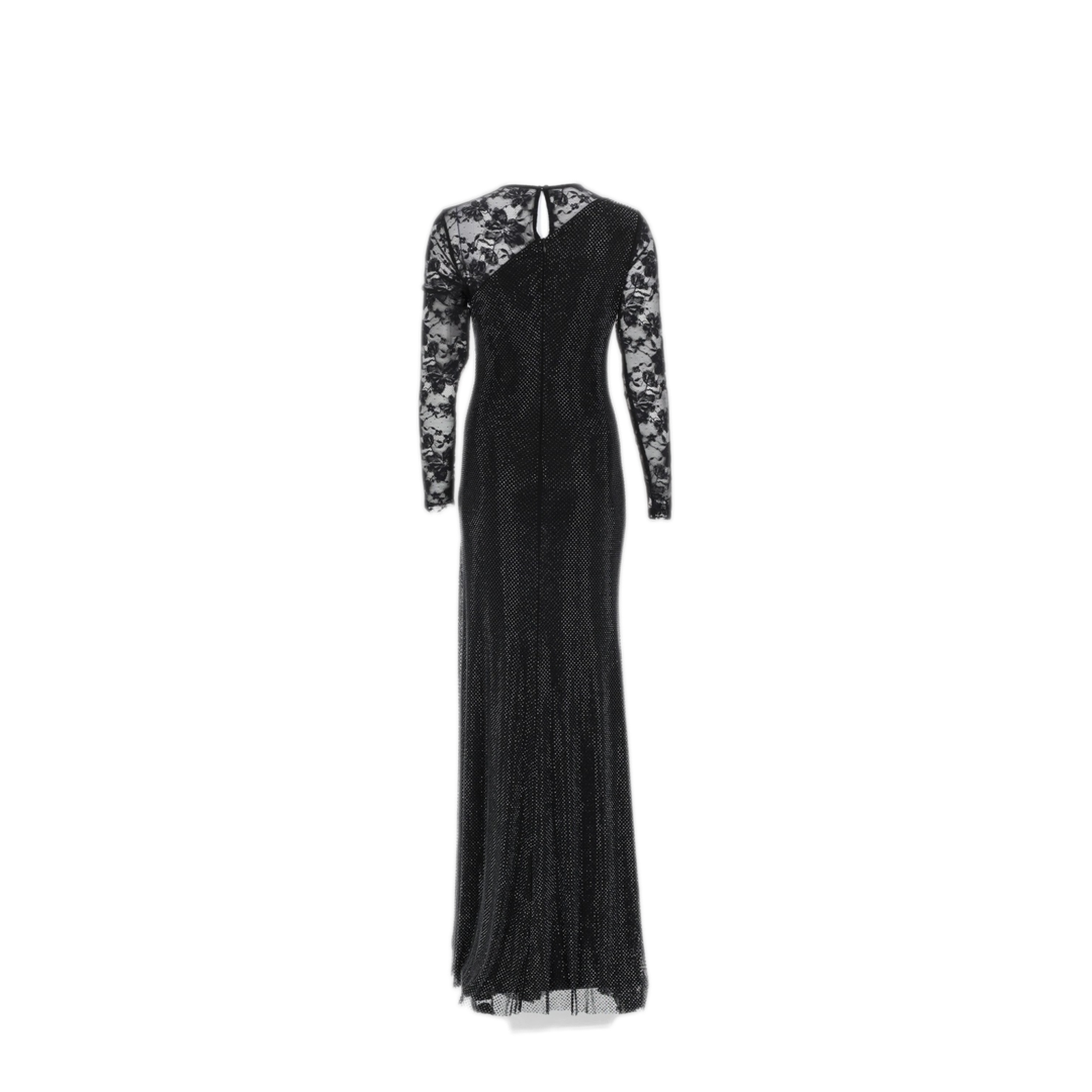 MAYFEYR - Self Portrait - Long Dress With Lace Sleeves - PF25100XABBLACK