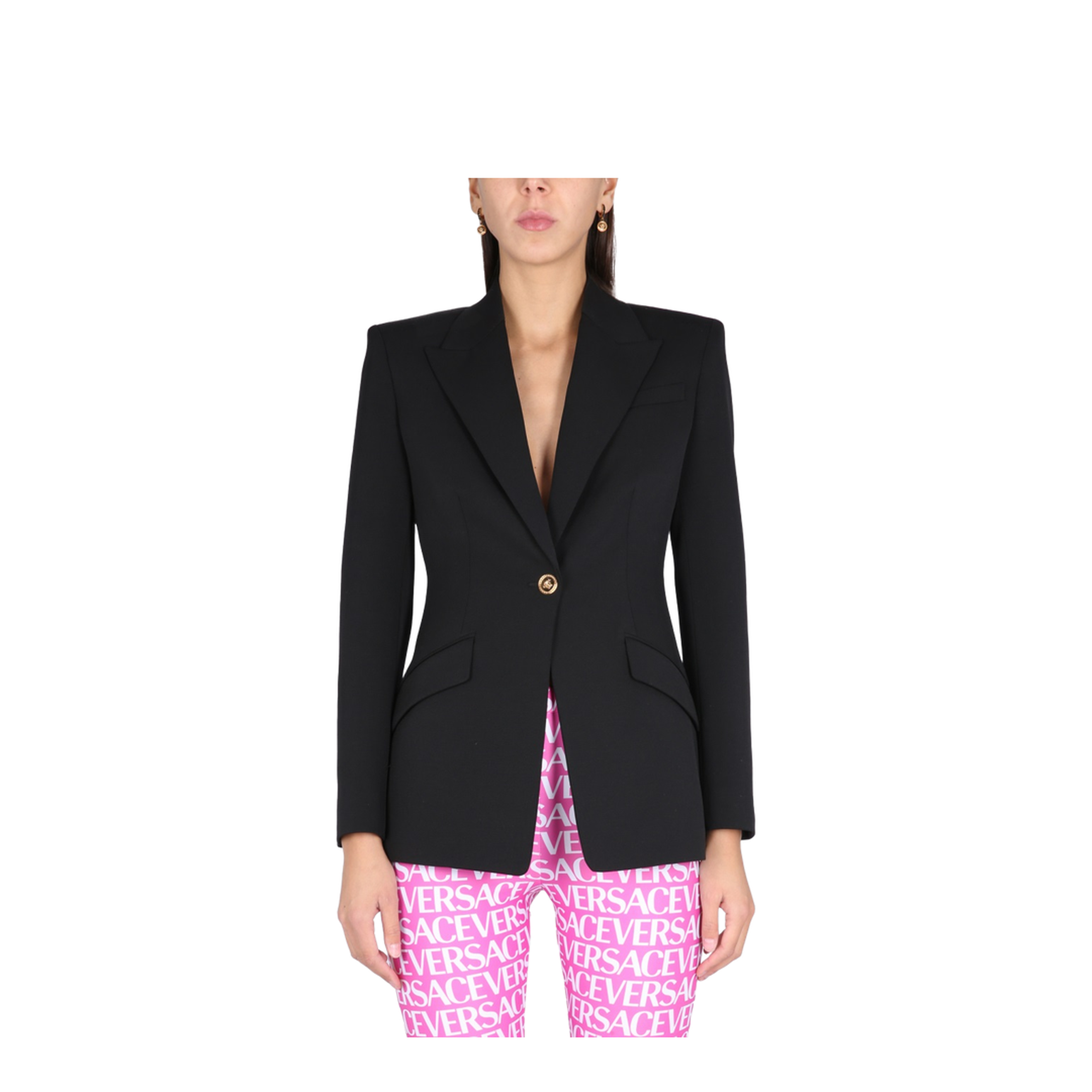 Single-Breasted Jacket Black