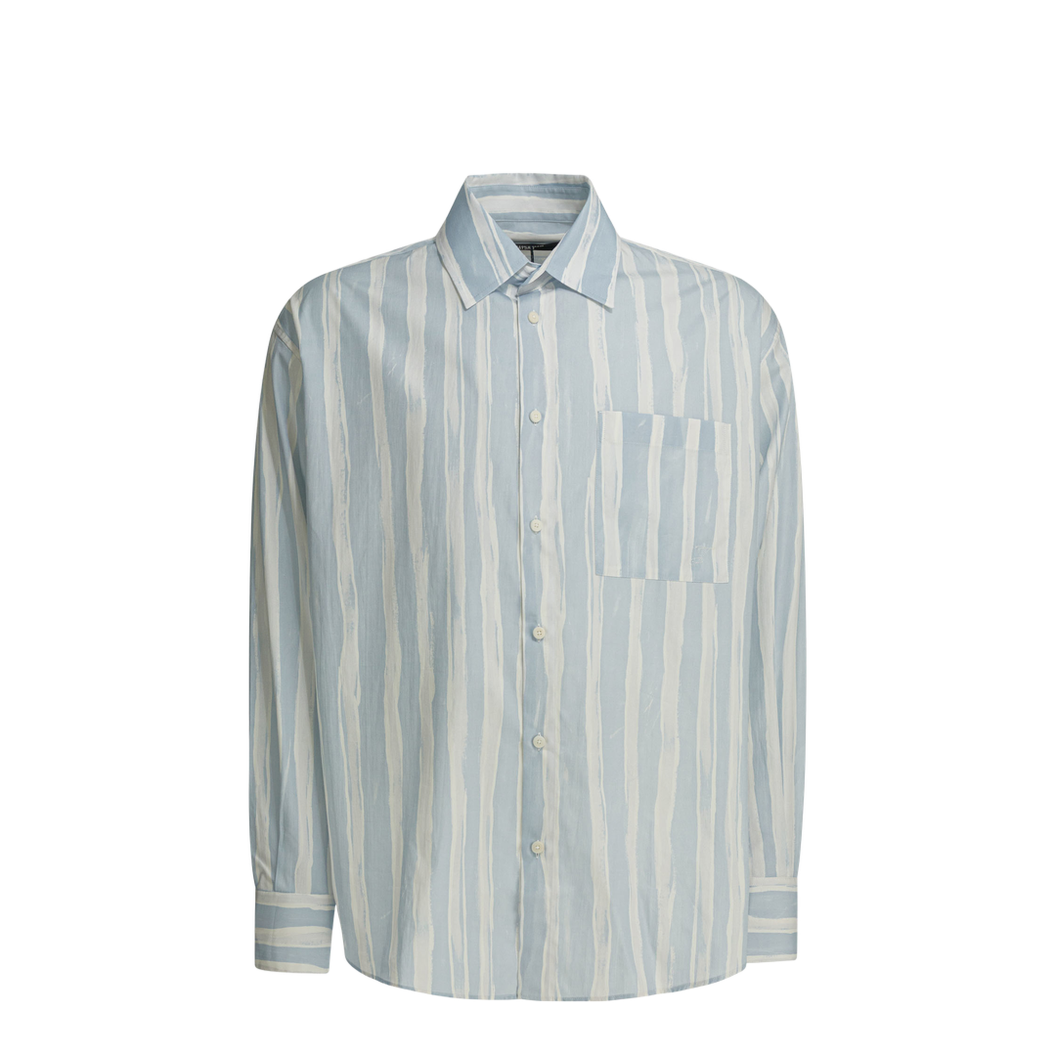 MAYFEYR - Jacquemus - Striped Cotton Shirt - SHM00605AW00691BLUEBEIGEGOUACHEPRINT
