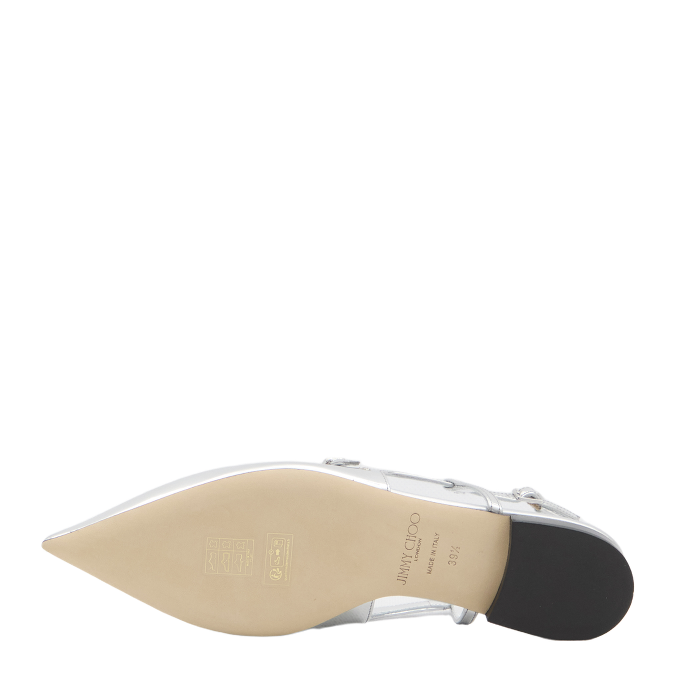 Didi Flat Slingbacks in Laminated Leather
