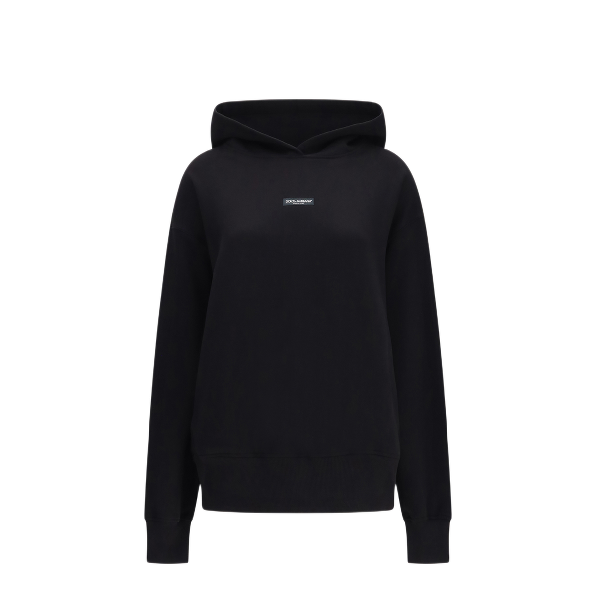 MAYFEYR - Dolce & Gabbana - Cotton Hooded Sweatshirt With Logo Patch - F9T46TGDDPQN0000