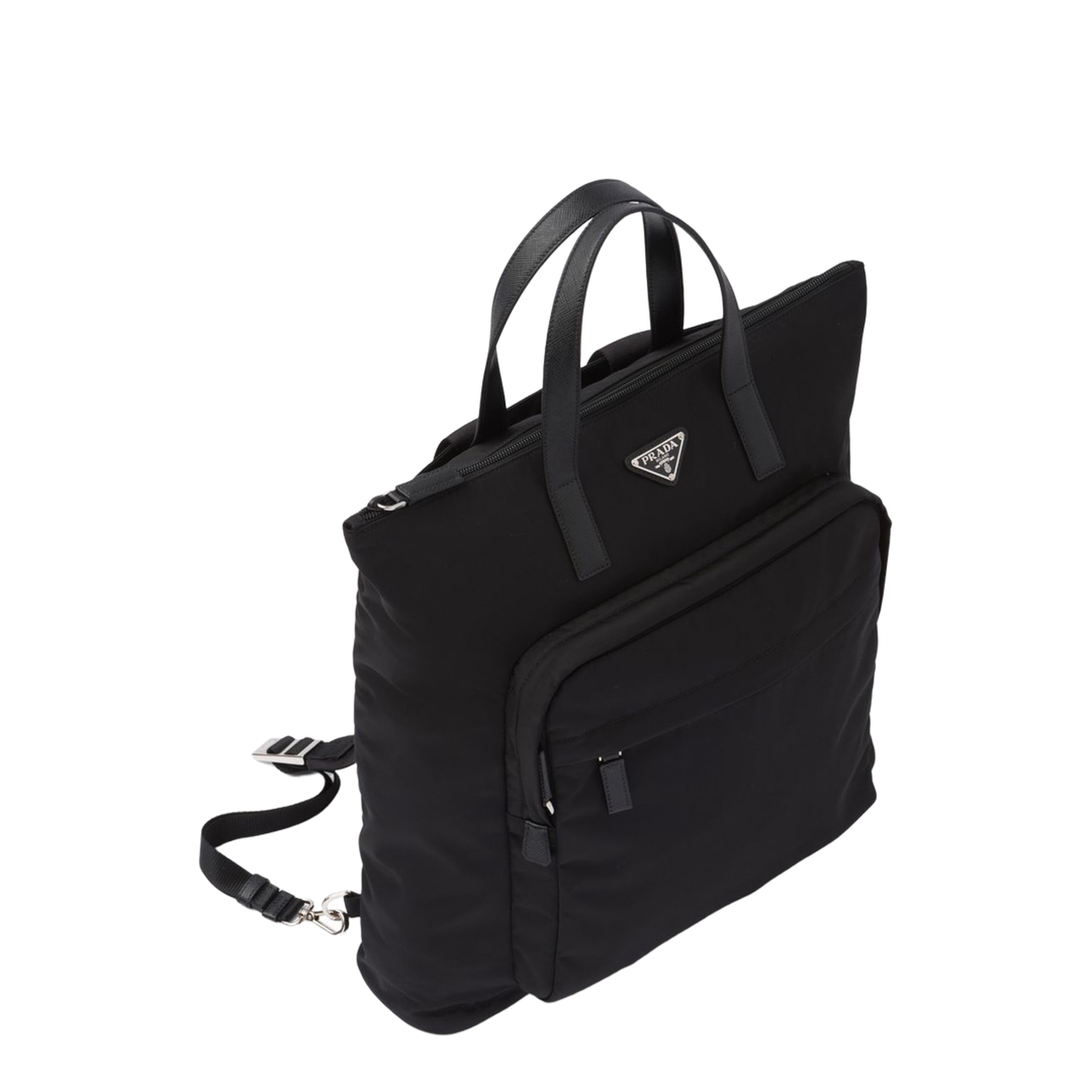 Black Re-Nylon shopping bag