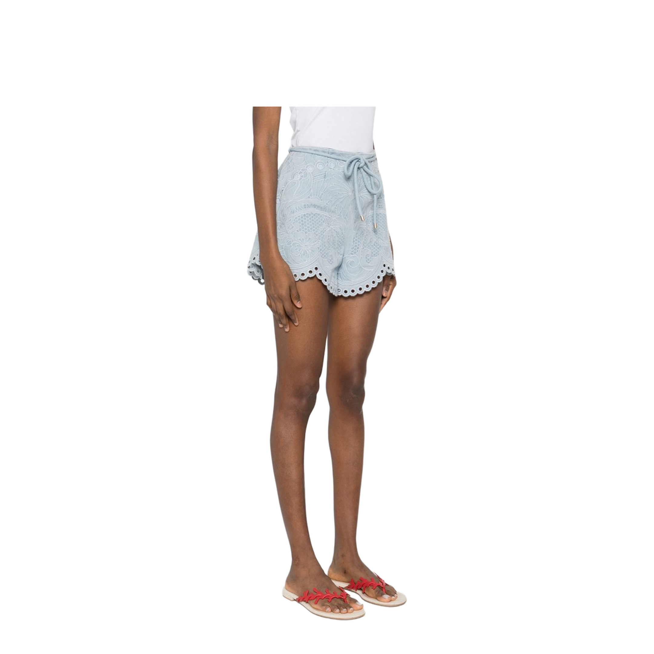 Daylight Embroidered Denim Shorts