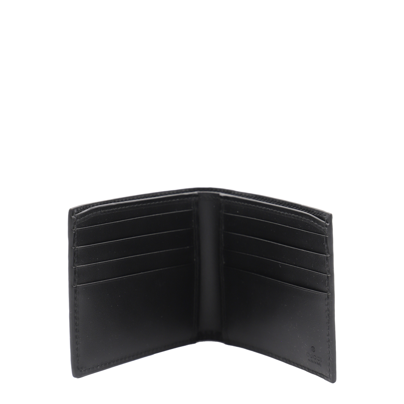 Maxi Leather GG Bi-Fold Wallet - Black