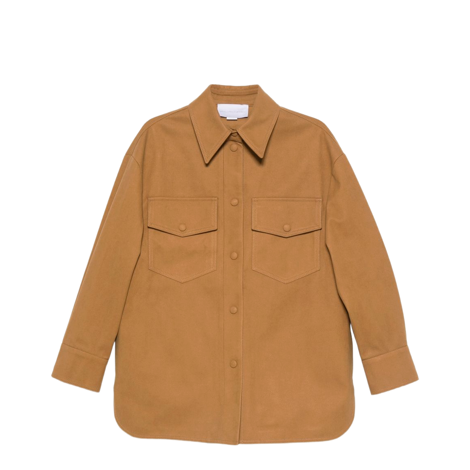 Faux Suede Leather Overshirt