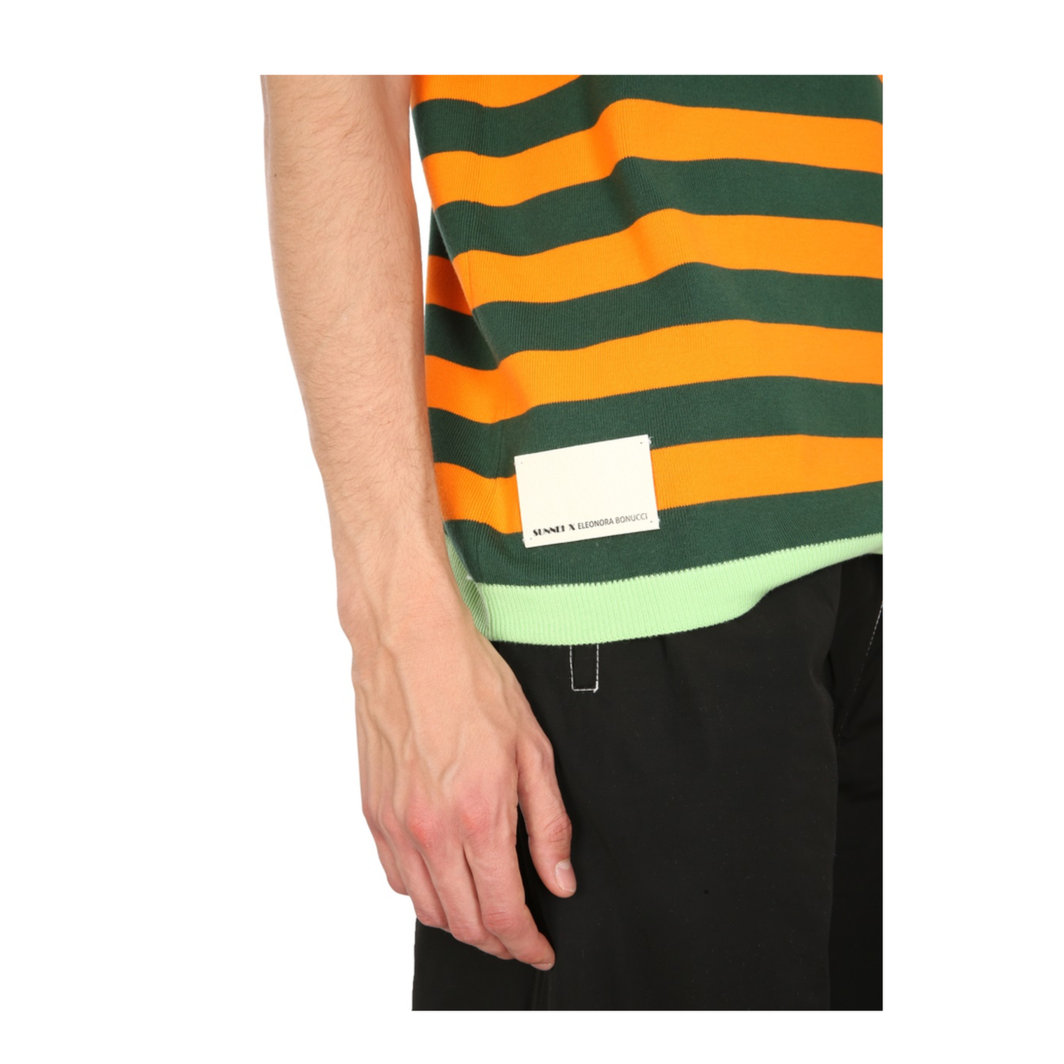 MAYFEYR - Sunnei - Knitted Polo - PSS02DARKGRORANGE