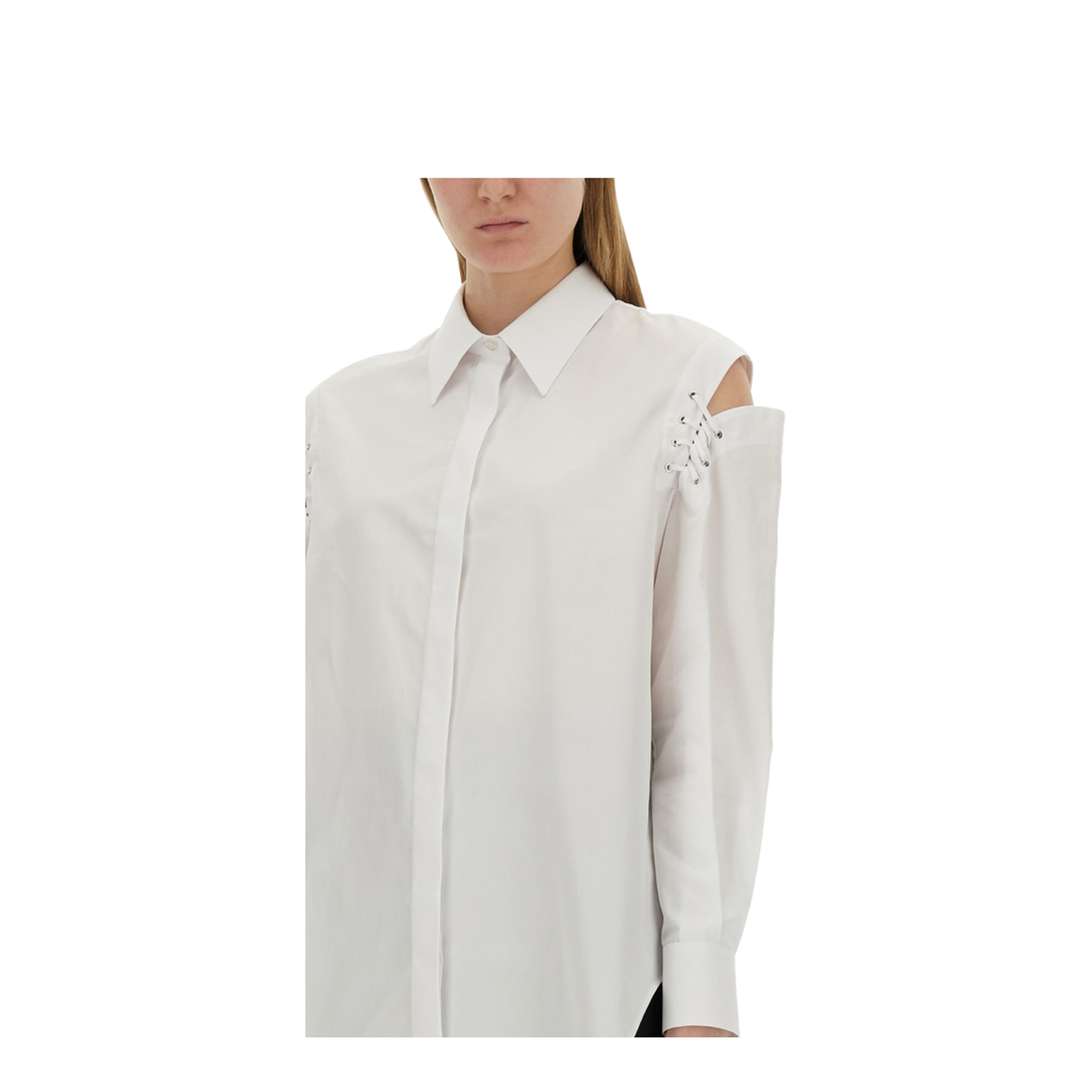 Shirt with cutouts