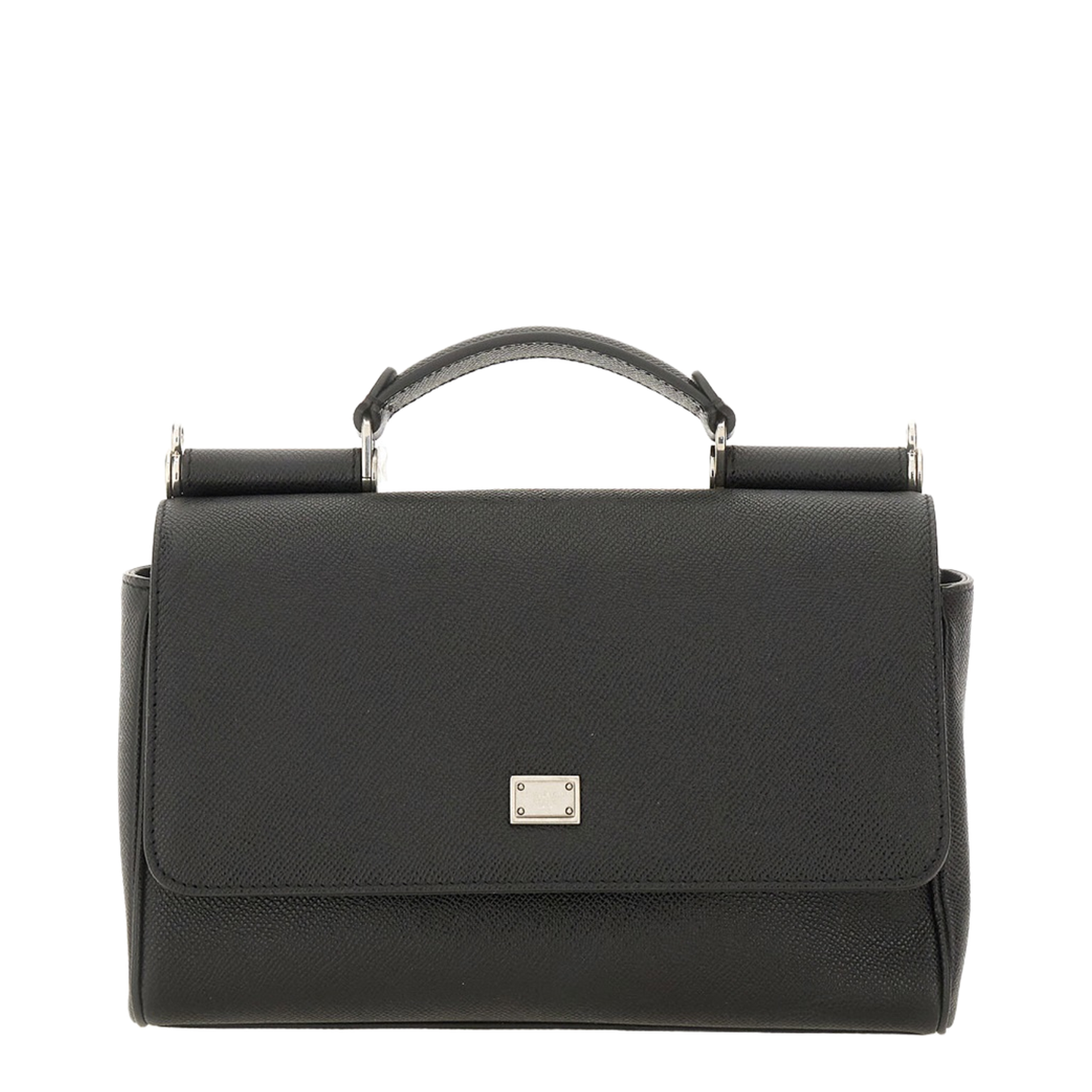 Leather Tote Bag In Black