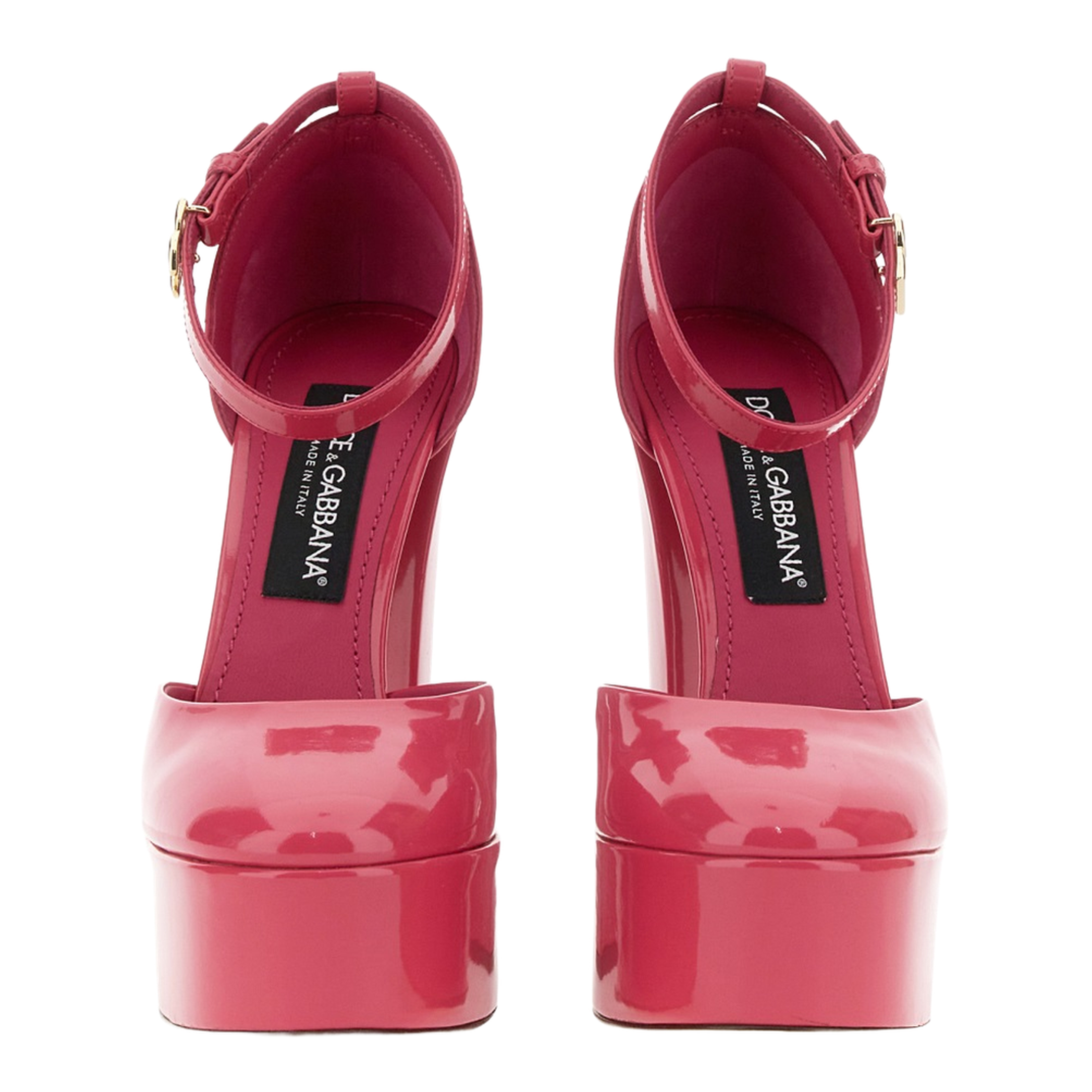 Glossy Leather Platform Pumps