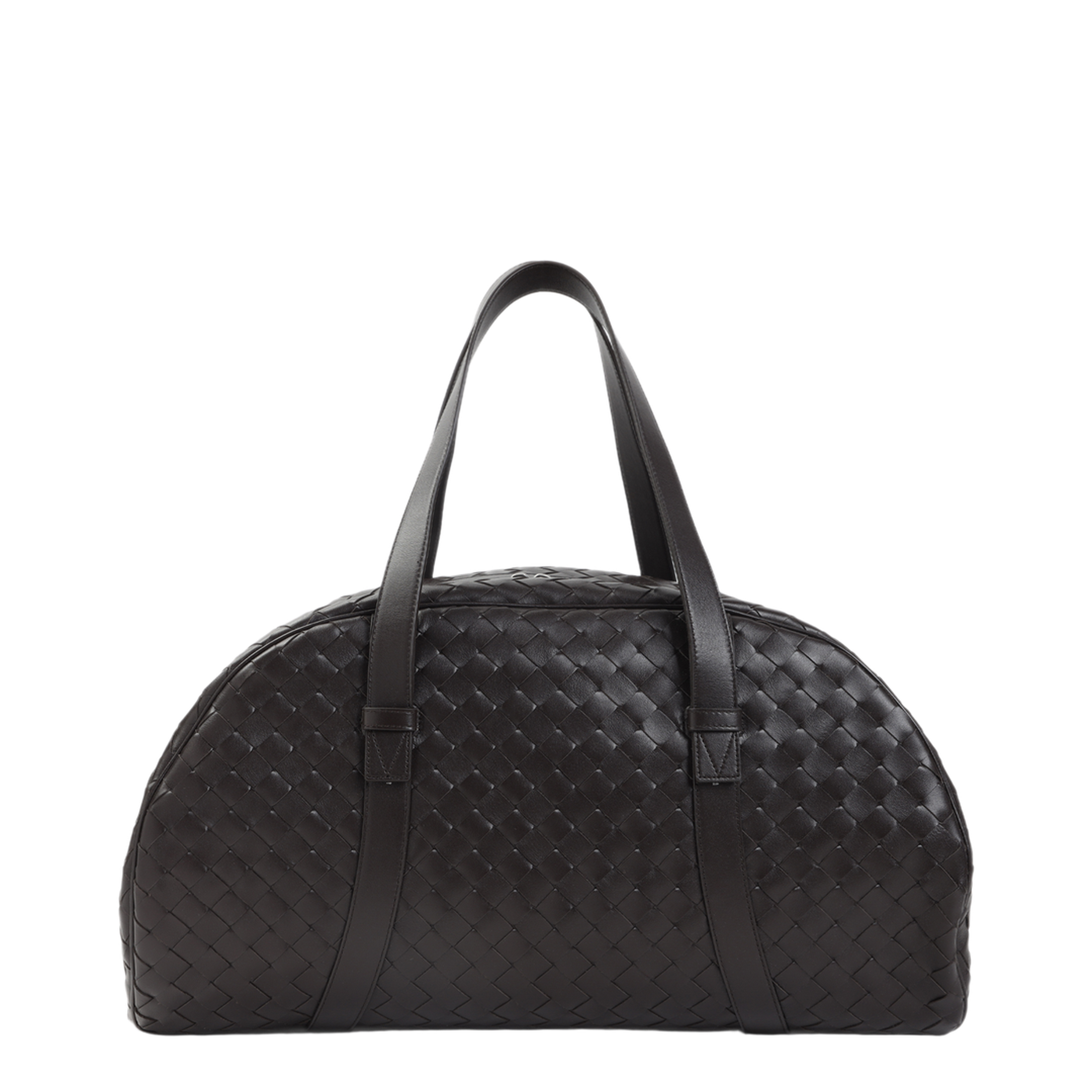 Intrecciato Leather Duffel Bags - Black