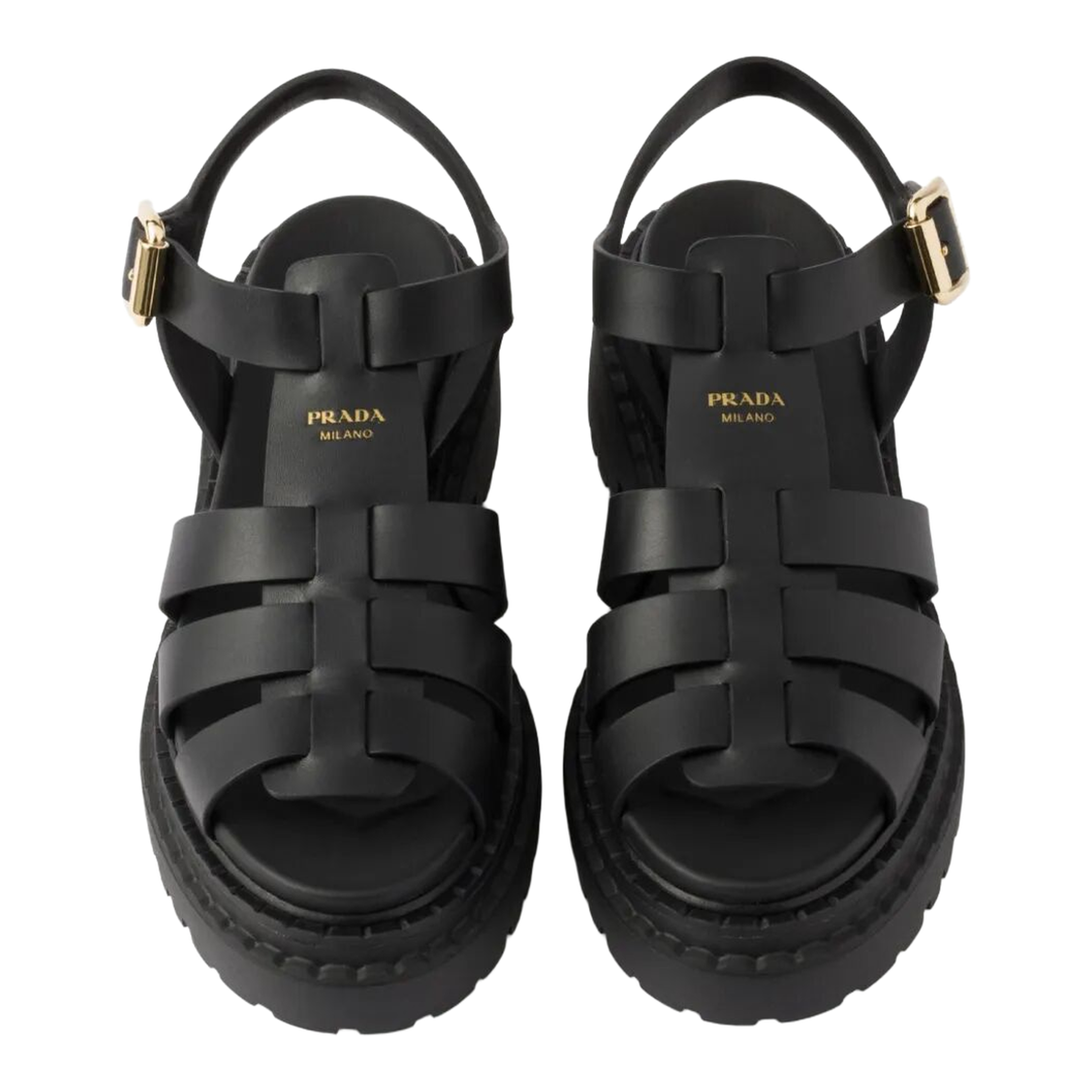 MAYFEYR - Prada - Fisherman'S Leather Flatform Sandals - 1X923NF0557V6