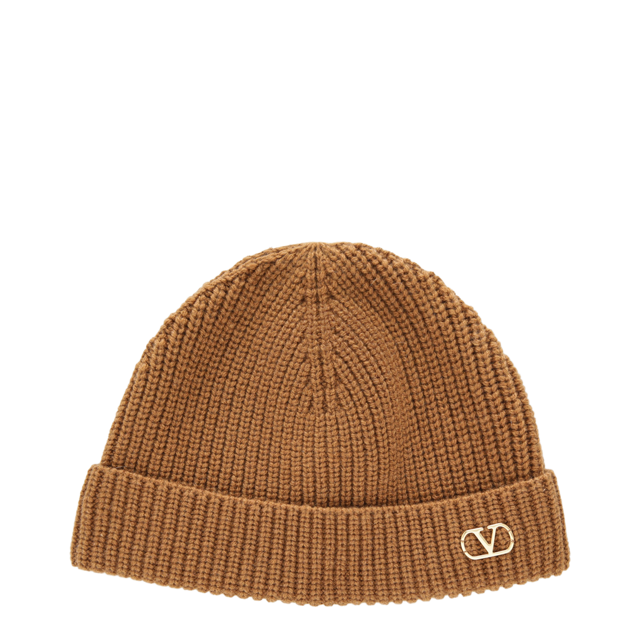 MAYFEYR - Valentino - Camel Vlogo Signature Cashmere Beanie - 9Y2HB02GATZ954